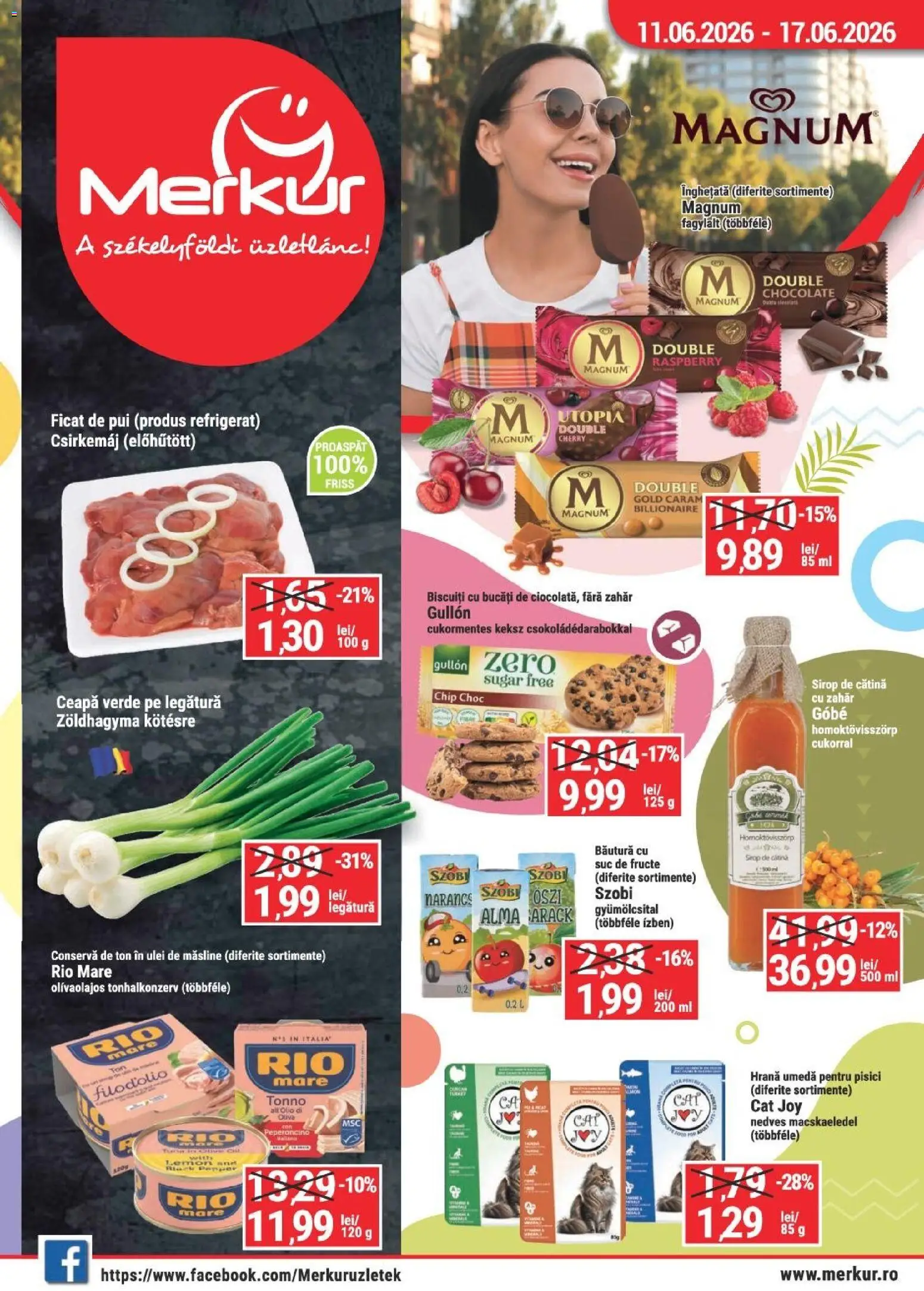 Noul catalog Merkur – valabil de la 11.06.2026 | Pagină: 1 | Produse: Hacıyatmaz Kedi Oyuncağı, Măsline, Suc, Biscuiți