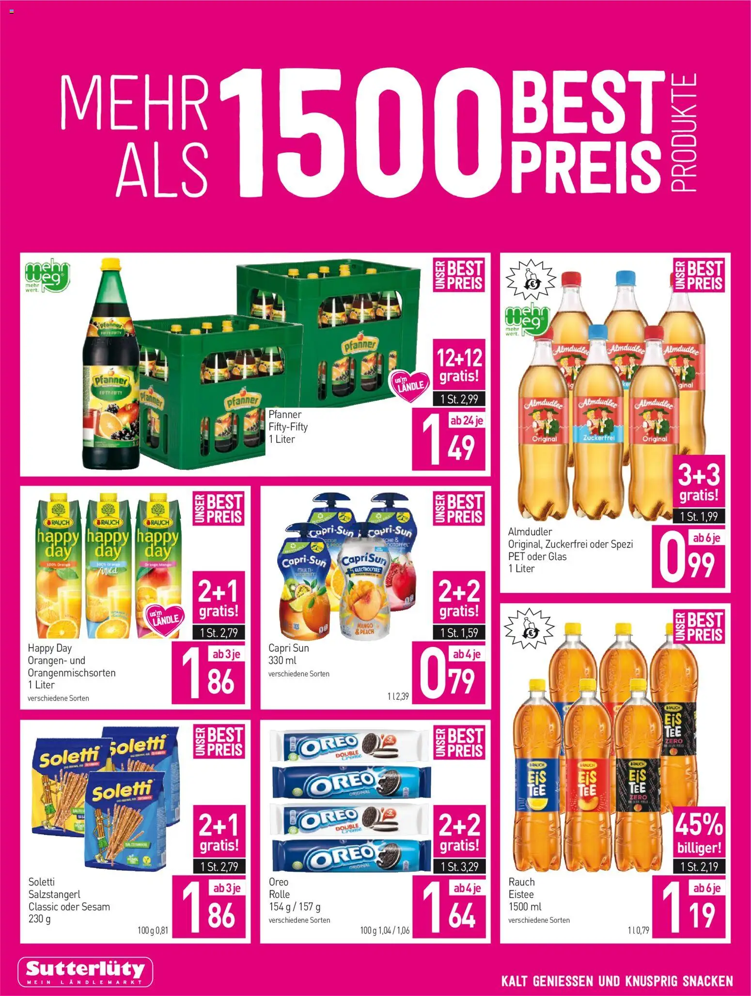 Sutterlüty Flugblatt gültig ab 23.07.2026 | Seite: 14 | Produkte: Mango, Creme, Orangen