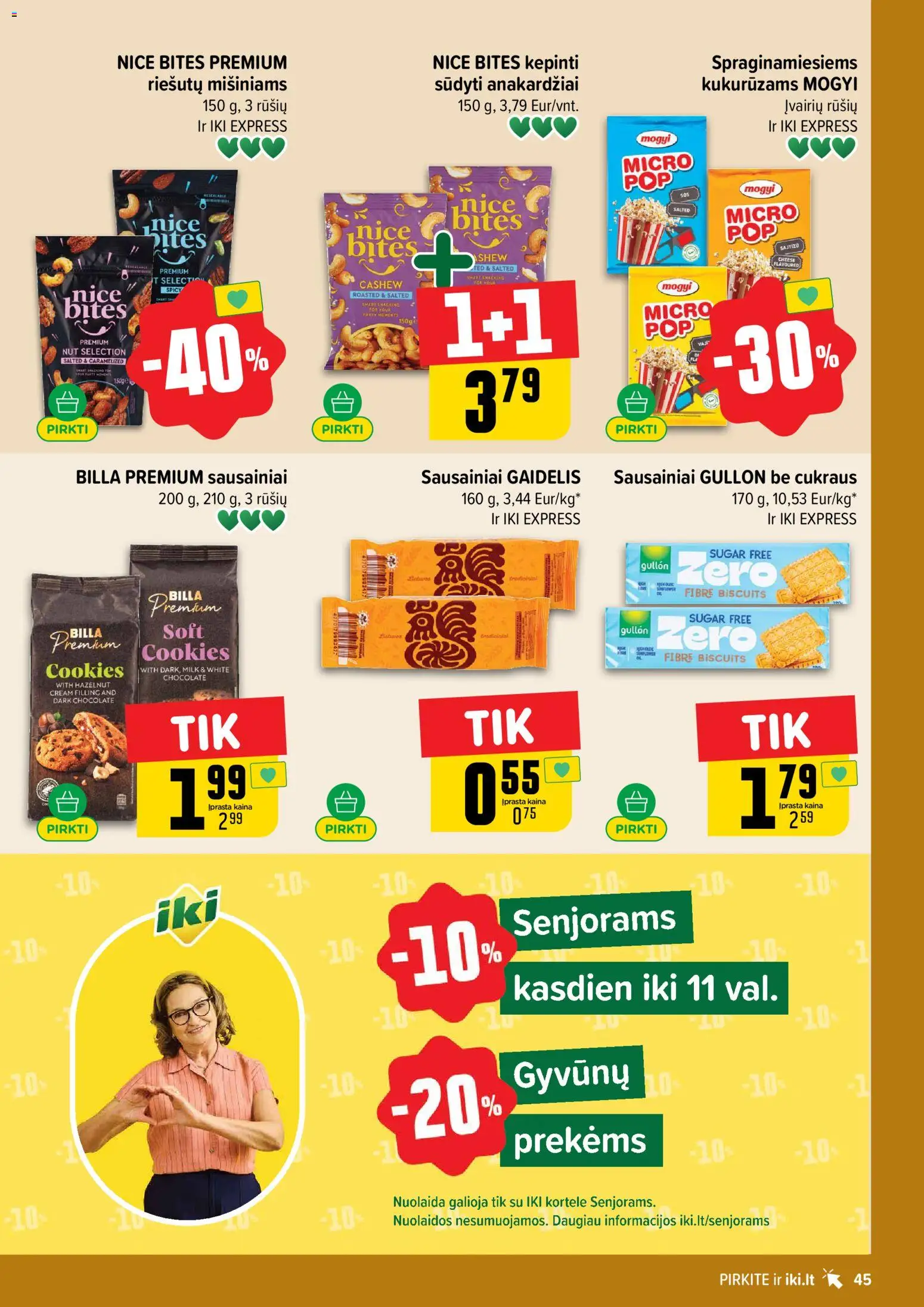 IKI akcijos nuo 25.05.2026 | Puslapis: 45 | Prekių: Sausainiai