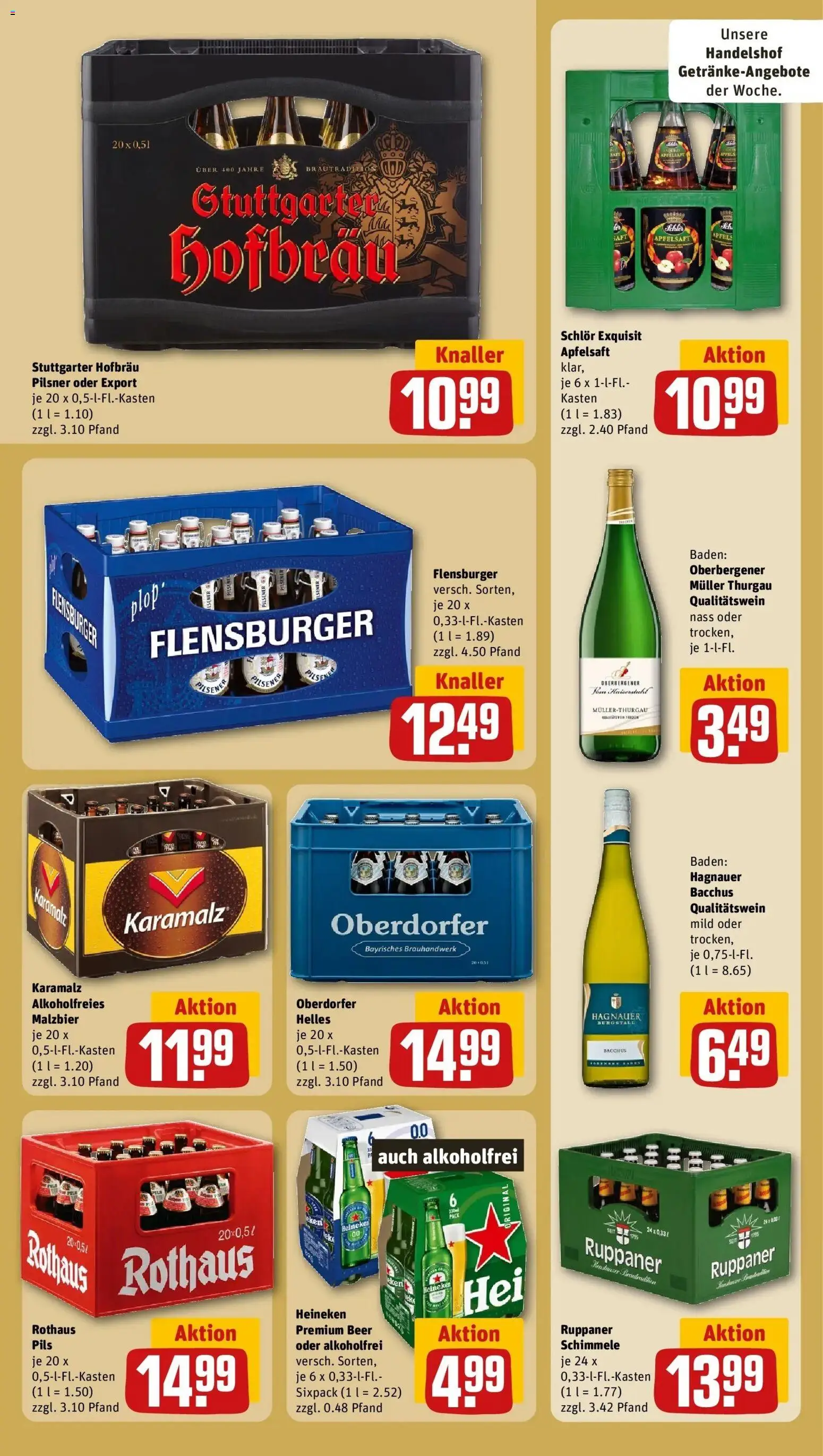 Rewe Prospekt Konstanz – gültig ab 13.07.2026 | Seite: 21 | Produkte: Pils, Apfelsaft, Heineken, Saft