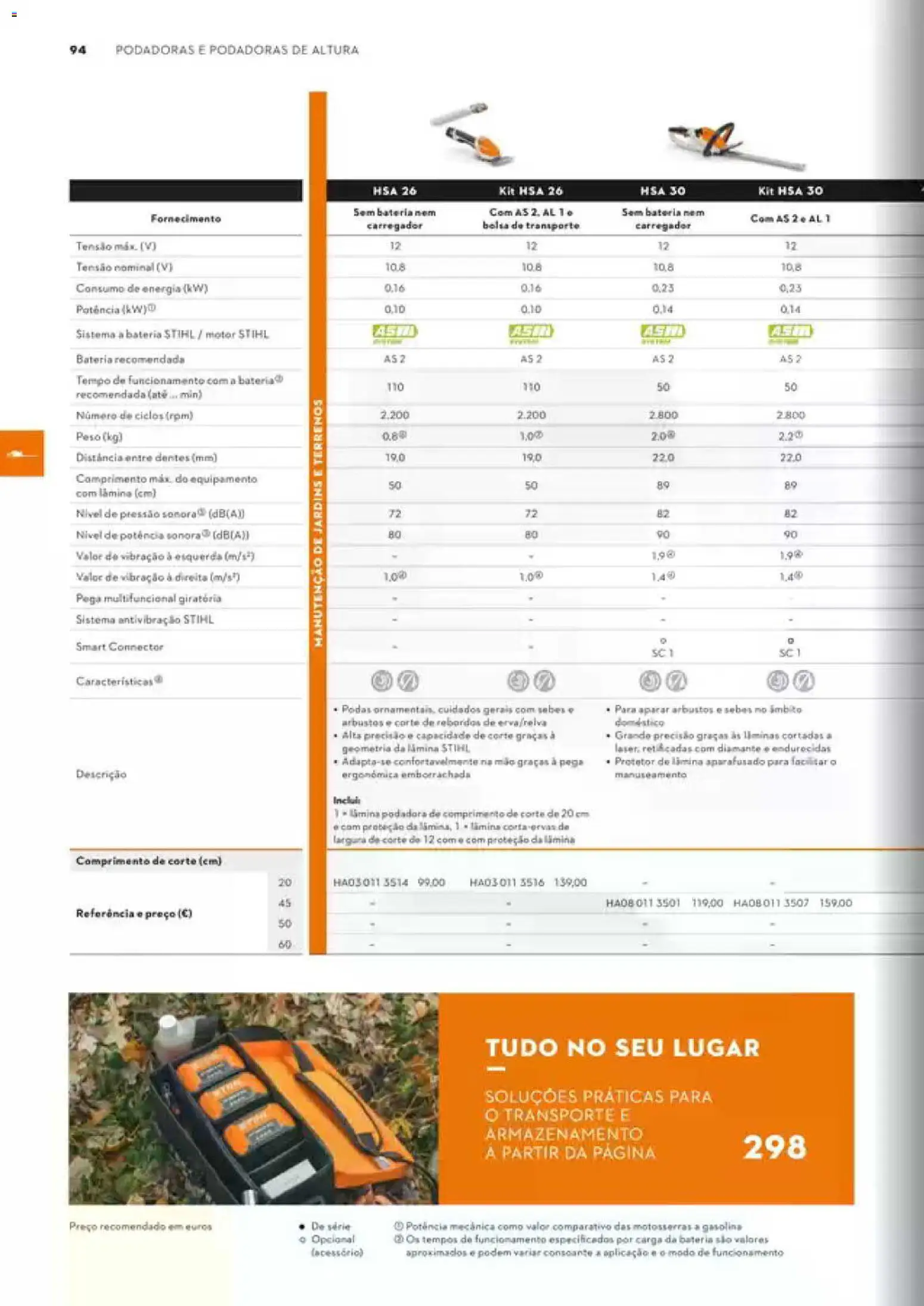 Stihl Catálogo │ válido de 07/09/2026 | Página: 94 | Produtos: Bolsa, Bateria