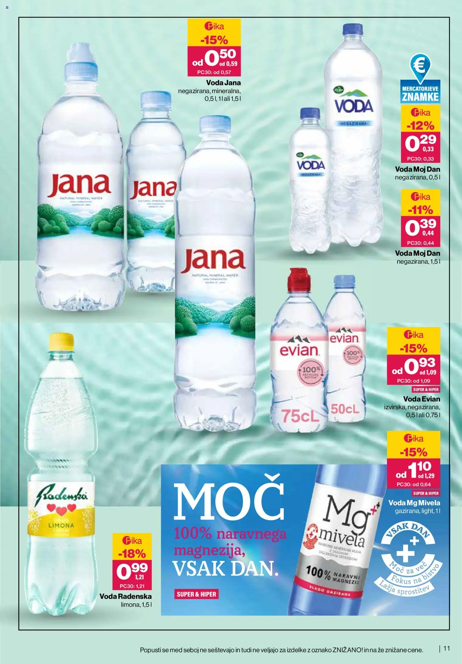 Novi Mercator katalog ponudbe – veljaven od 27.05.2026 | Stran: 11 | Izdelki: Voda, Limona