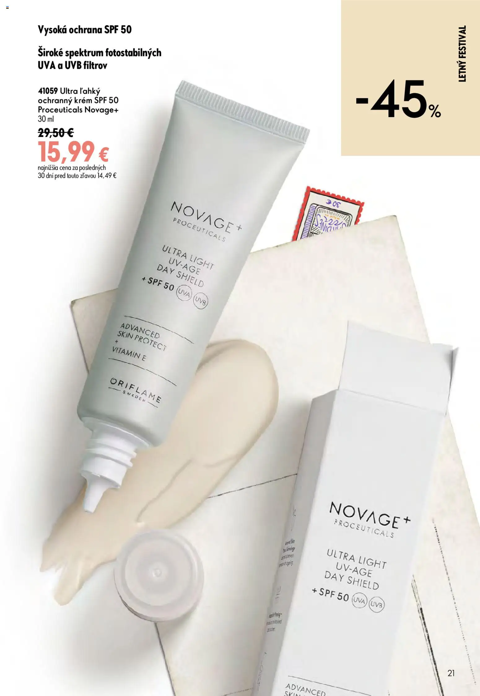Nové Oriflame akcie – leták je platný od 08.07.2026 | Strana: 21 | Produkty: Krém