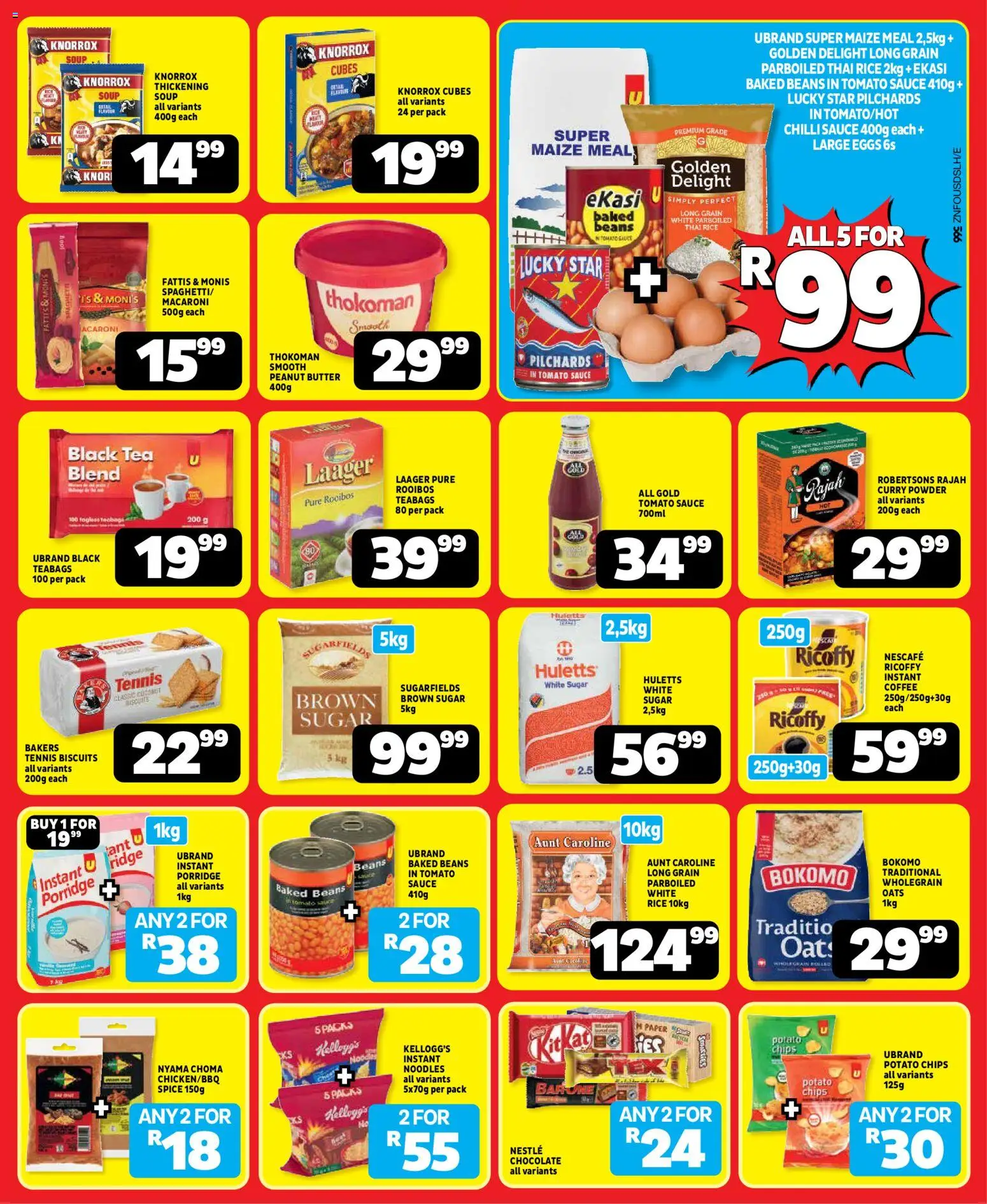 New Usave catalogue – valid from 25.05.2026 | Page: 2 | Products: Baked beans, Coffee, Tea, Chilli