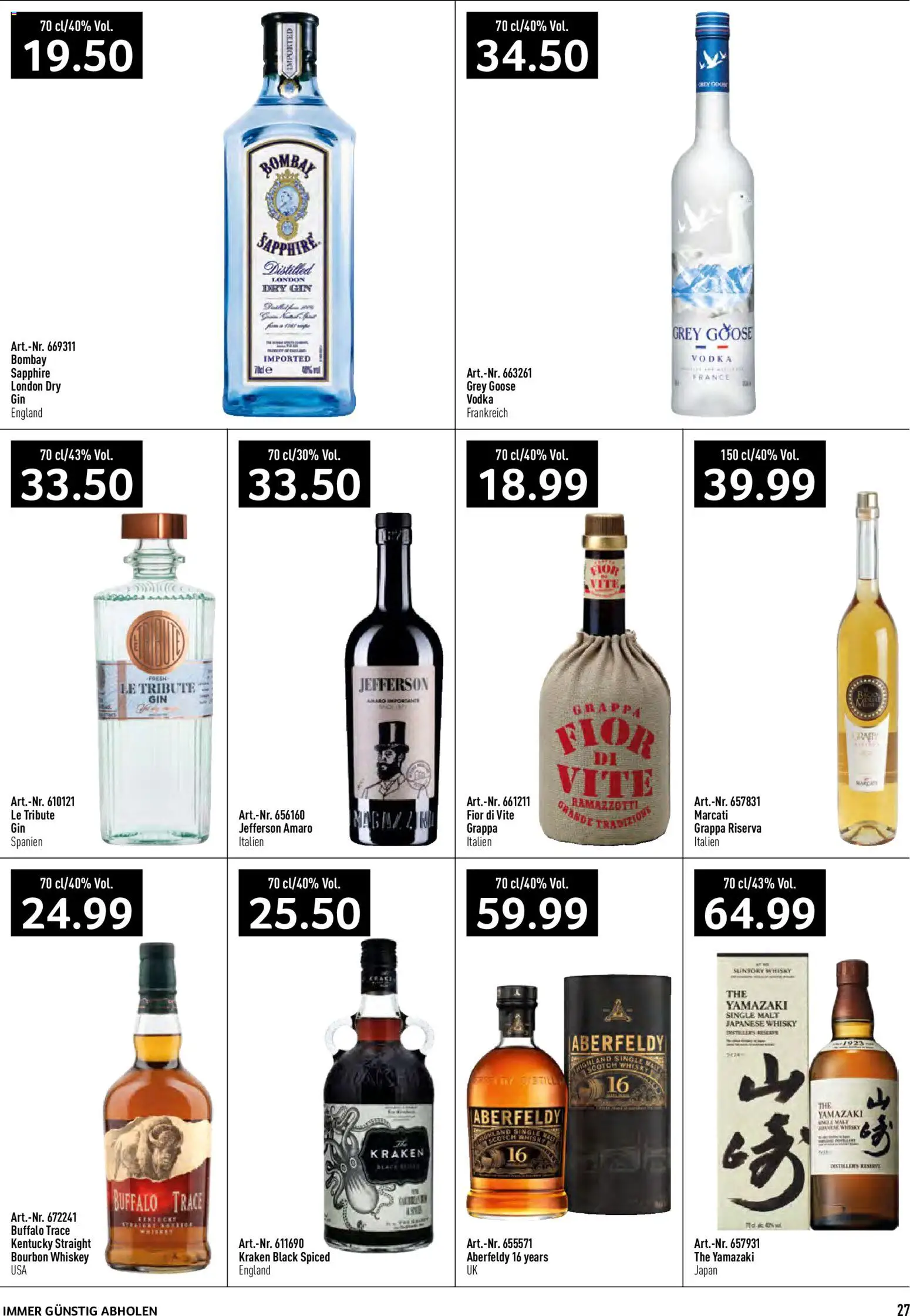 Prodega aktionen – gültig ab 03.08.2026 | Seite: 27 | Produkte: Bourbon, Gin, Whiskey