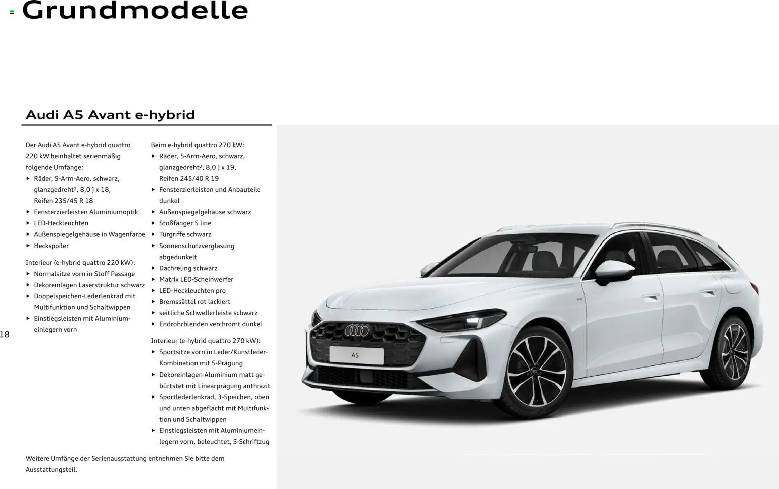 Audi A5 – gültig ab 01.10.2026 | Seite: 18