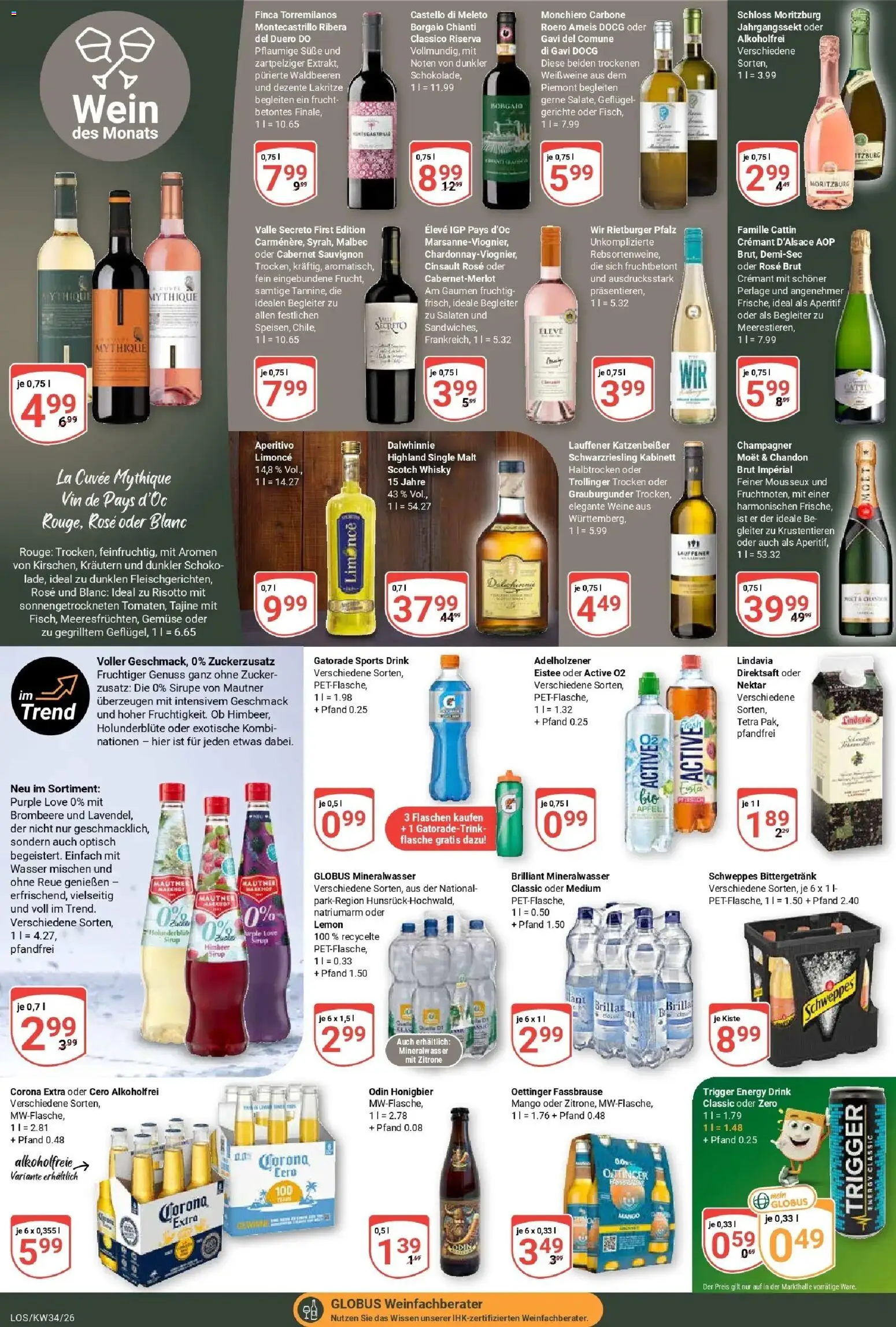Globus Prospekt Losheim Am See (ab 17.08.2026) » Angebote online | Seite: 17 | Produkte: Whisky, Energy, Sirup, Wein