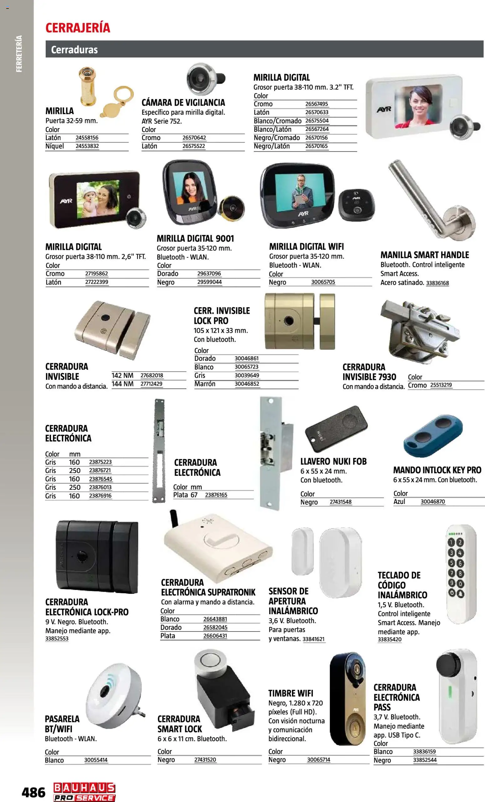 Bauhaus ProService │ válido desde el 11/05/2026 | Página: 486 | Productos: Teclado, Cámara, USB, Puertas