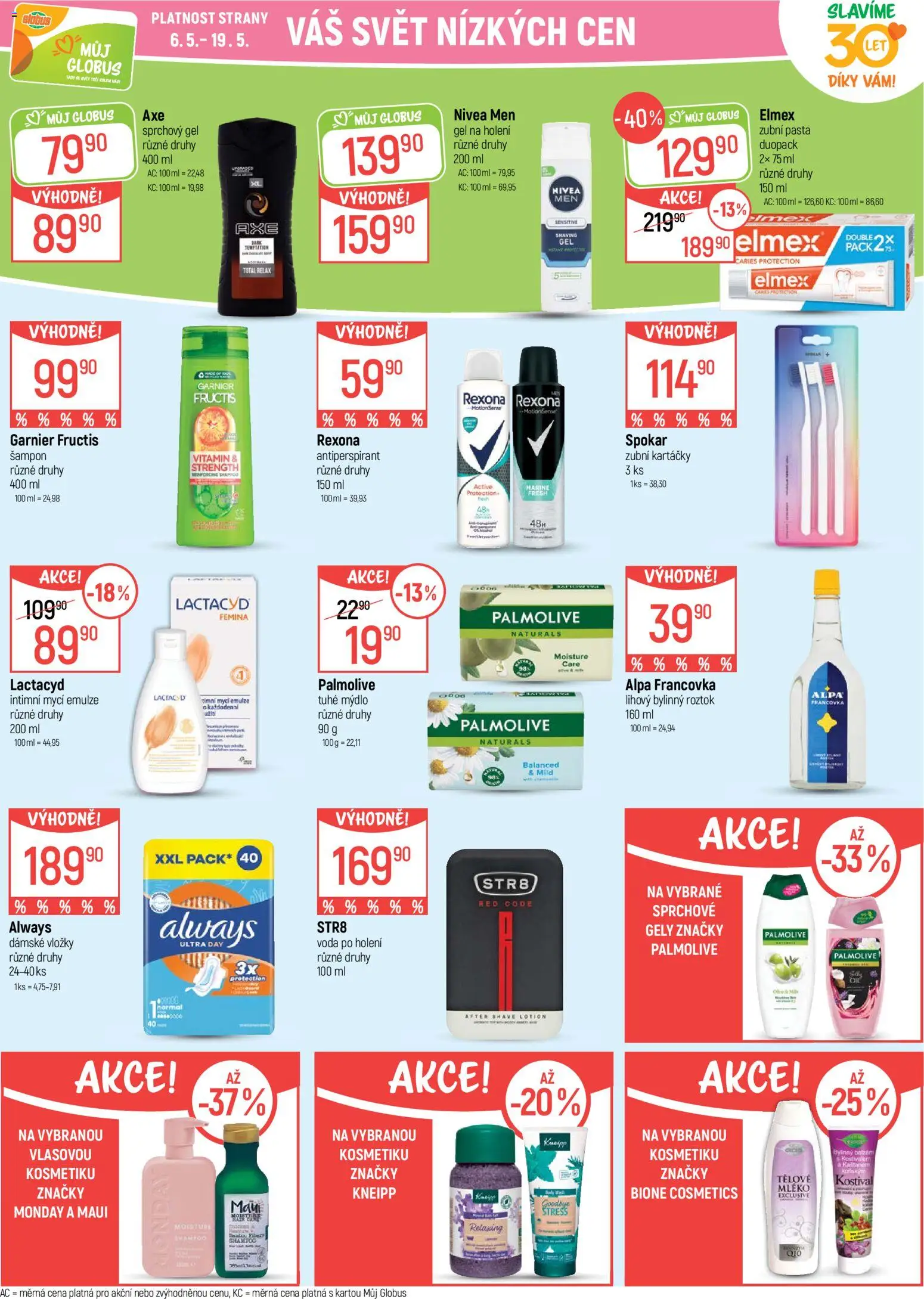 Globus leták - Pardubice od 06.05.2026 | Strana: 29 | Produkty: Voda po holení, Sprchový gel, Antiperspirant, Nivea