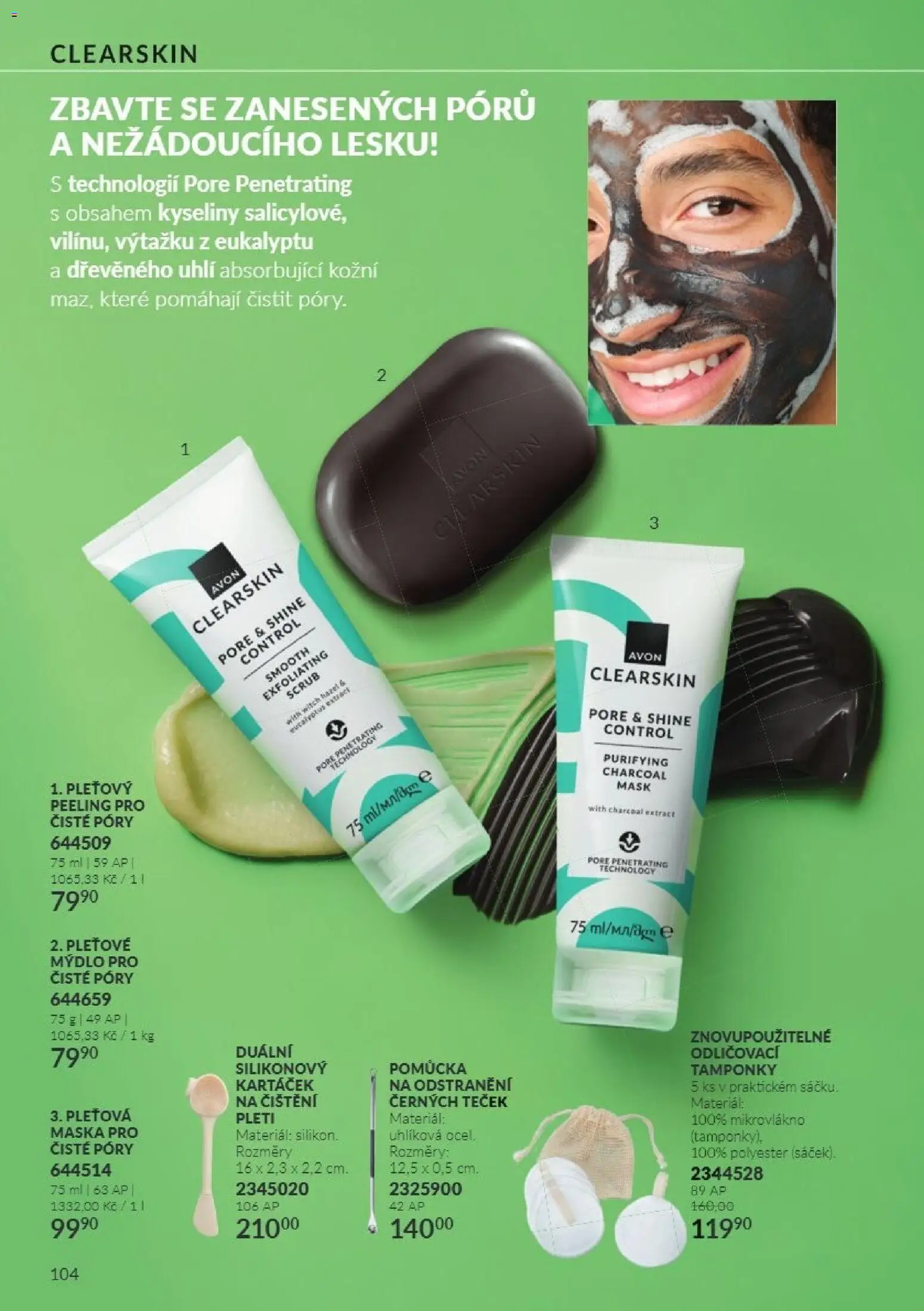 Avon Katalog 11/2026 od 01.11.2026 | Strana: 104 | Produkty: Mýdlo, Maska, Peeling