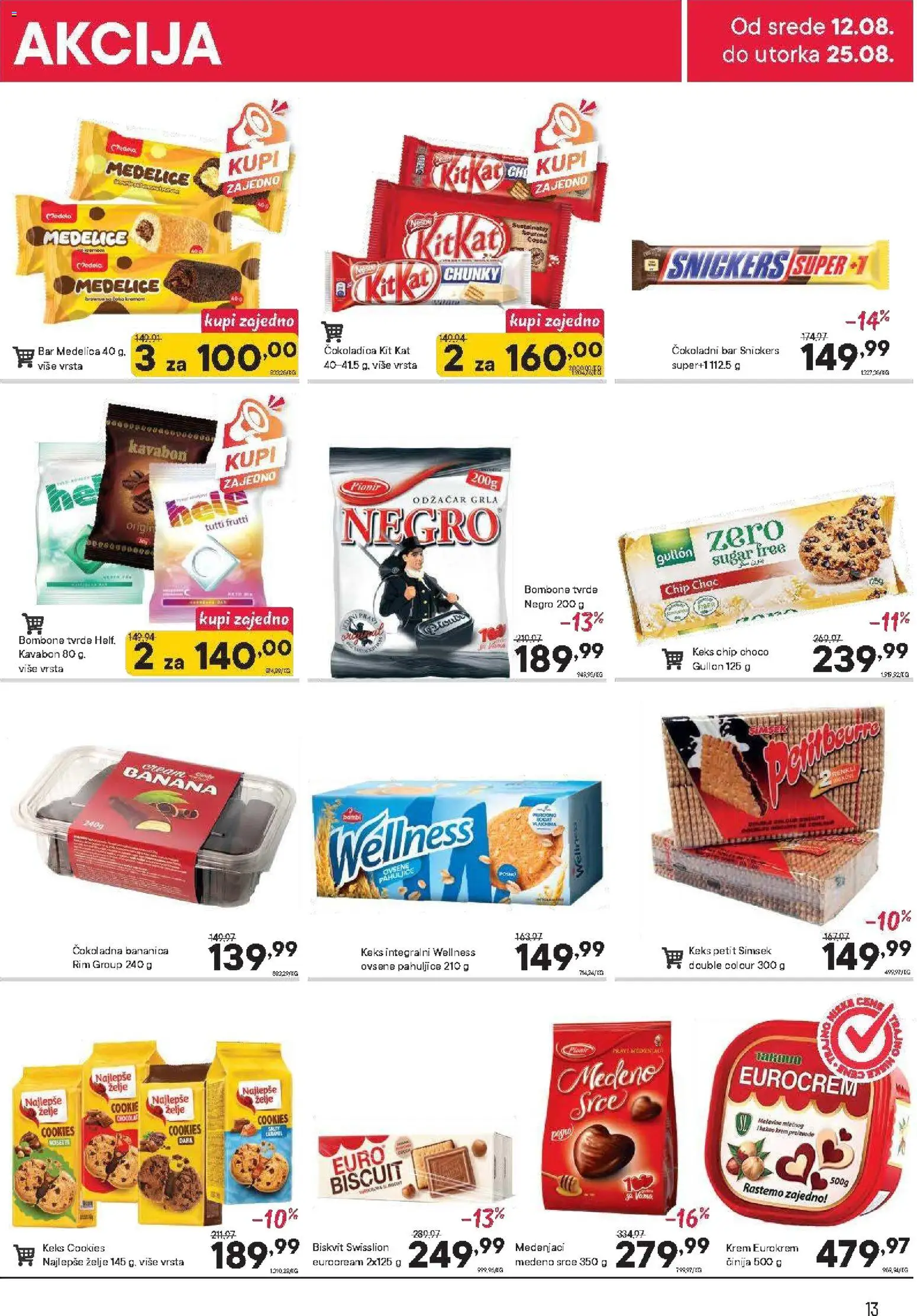 PerSu katalog - važi od 12.08.2026 | Strana: 13 | Proizvode: Banana, Ovsene pahuljice, Čokoladica, Krem