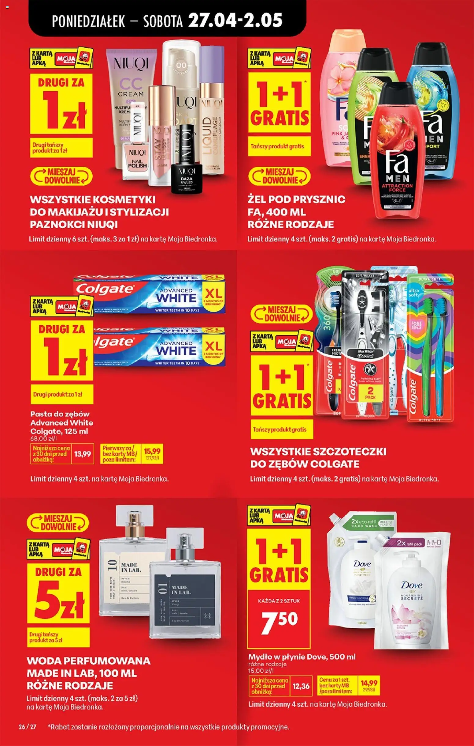 Biedronka gazetka od poniedziałku od 27.04.2026 | Strona: 44 | Produkty: Kraina mięs, Polędwiczka wieprzowa, Carpaccio, Boczek