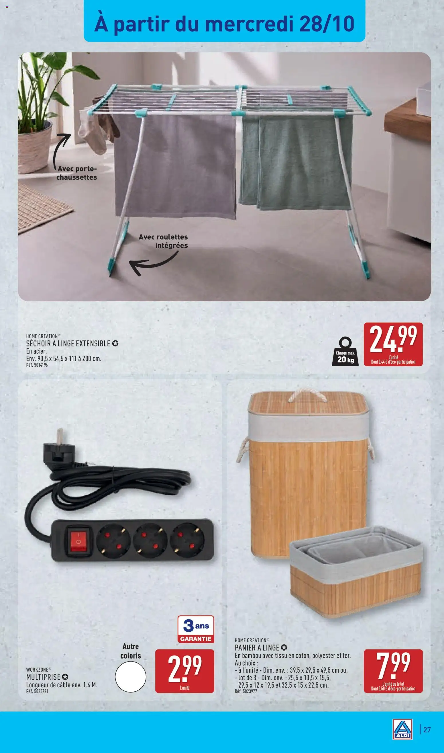 {H1} | Page: 29 | Produits: Sechoir à linge, Panier, Bambou, Home Creation
