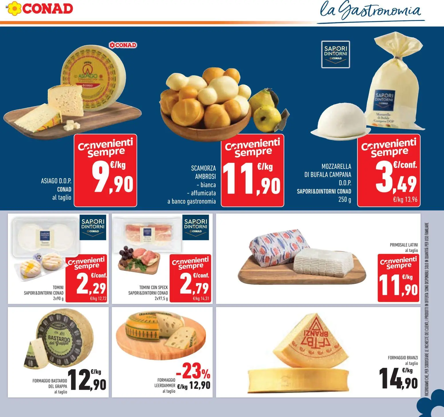 Volantino Conad del 01/07/2026 | Pagina: 17 | Prodotti: Speck, Mozzarella, Formaggio, Grappa
