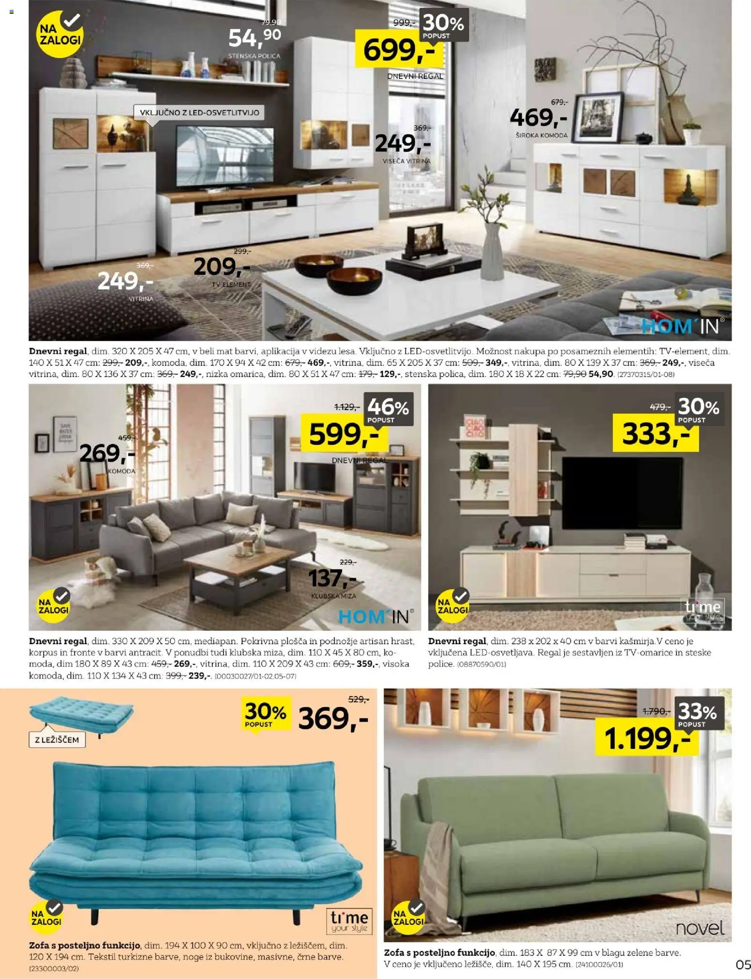 Novi XXXL Lesnina katalog ponudbe – veljaven od 28.09.2026 | Stran: 5 | Izdelki: Klubska miza, Vitrina, Polica, Miza