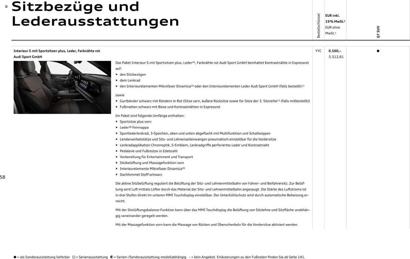 Audi Q7 – gültig ab 23.06.2026 | Seite: 58
