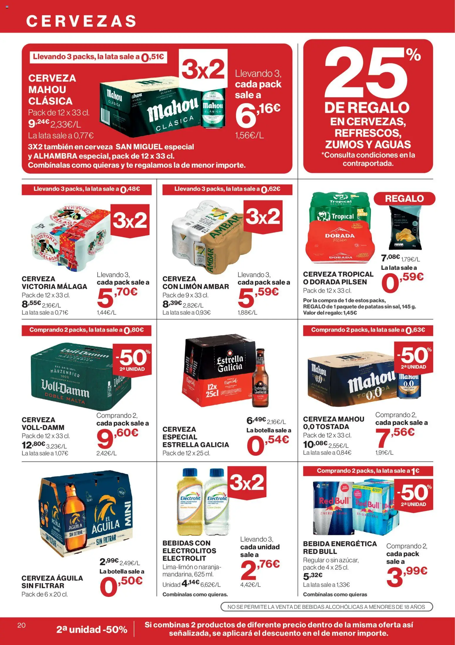 Supercor Canarias │ válido desde el 28/10/2026 | Página: 20 | Productos: Ingredientes, Cerveza, Limón, Patatas
