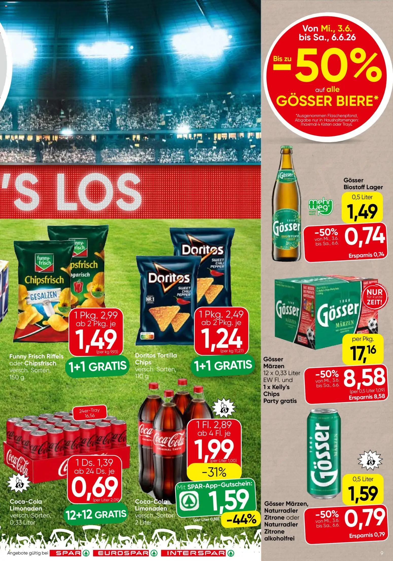 Spar - Steiermark gültig ab 03.06.2026 | Seite: 9 | Produkte: Chips, Zitrone, Chili, Fisch