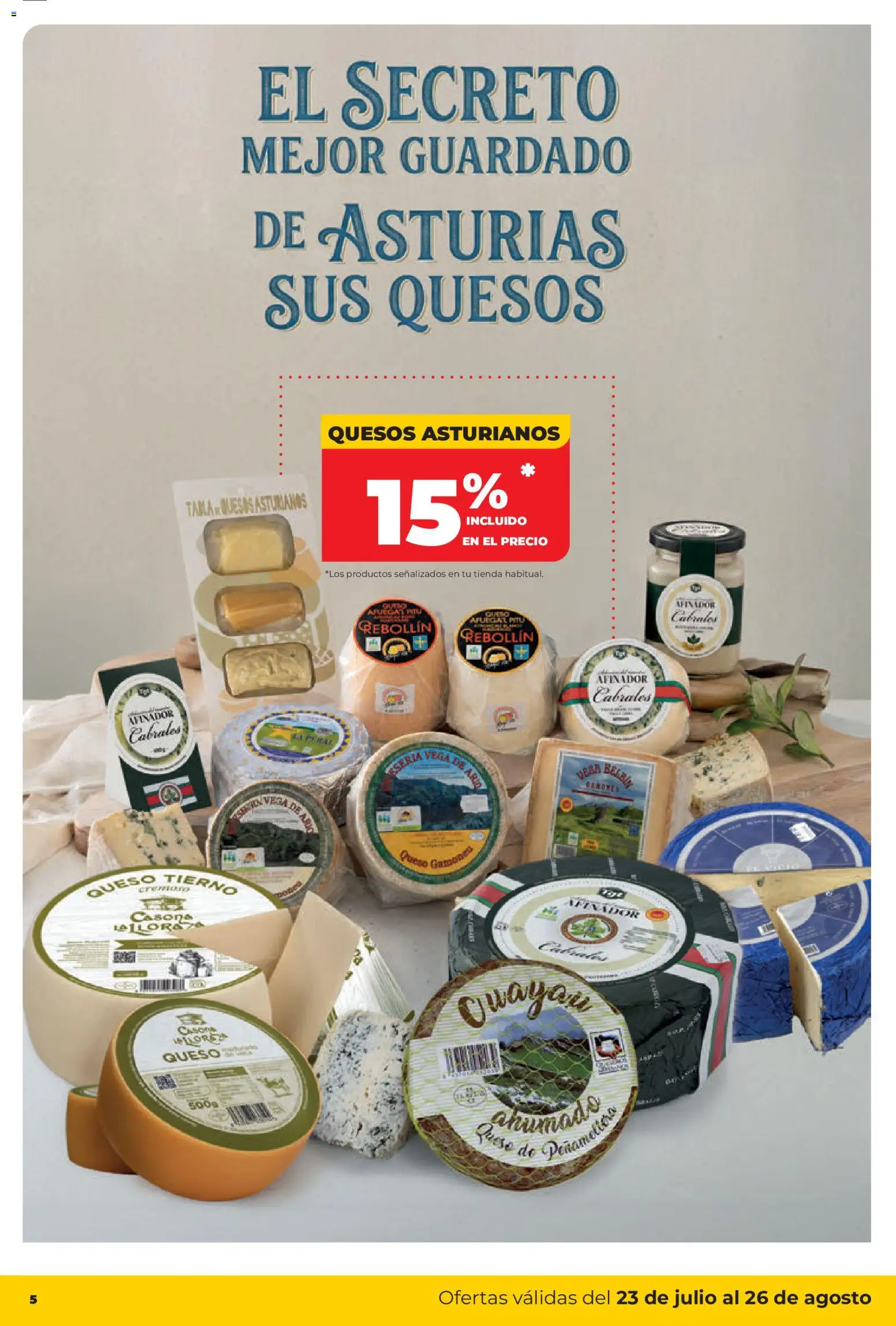 Alimerka folleto Asturias │ válido desde el 23/07/2026 | Página: 5 | Productos: Queso