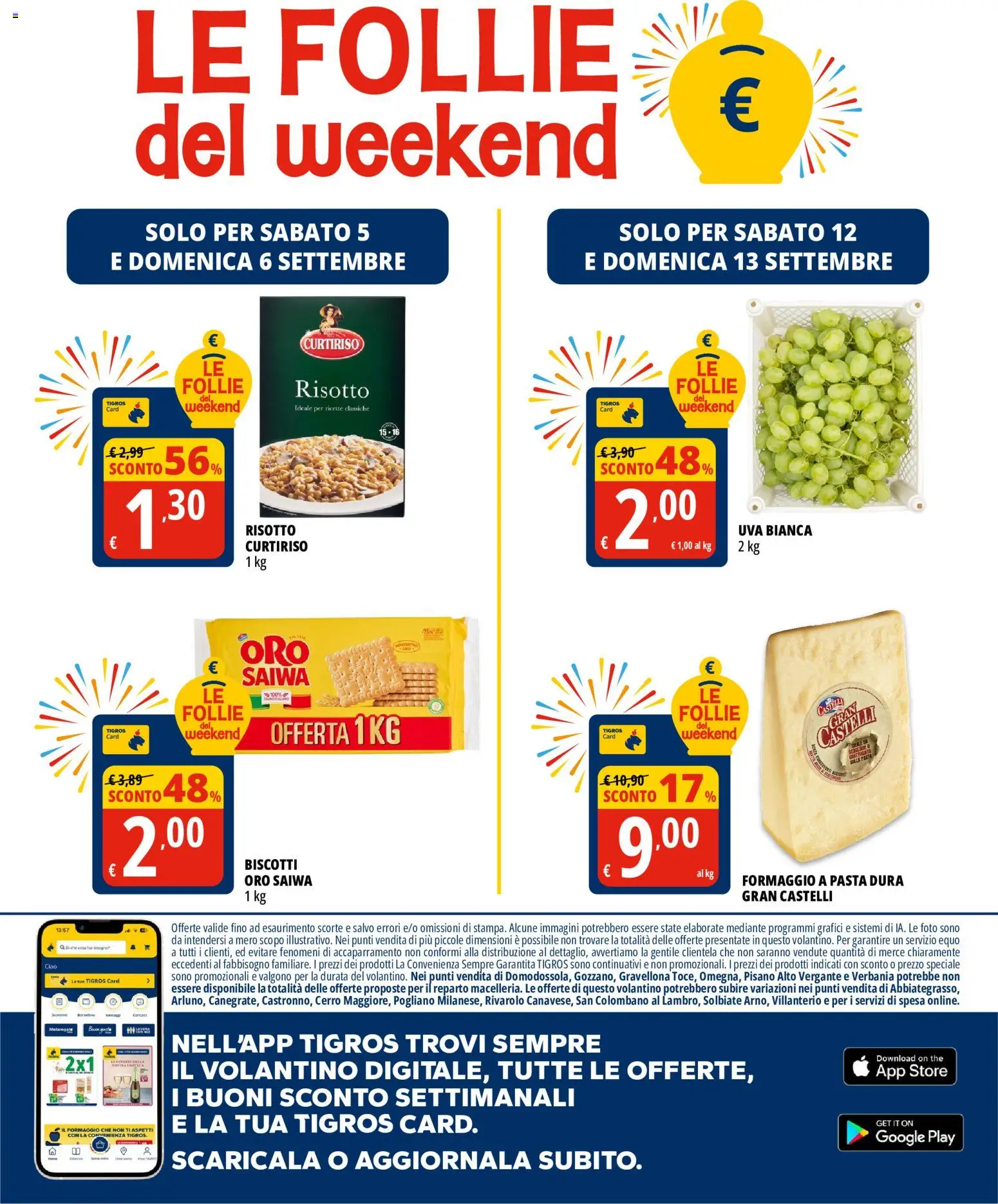Volantino Tigros del 02/09/2026 | Pagina: 32 | Prodotti: Biscotti, Pasta, Uva, The