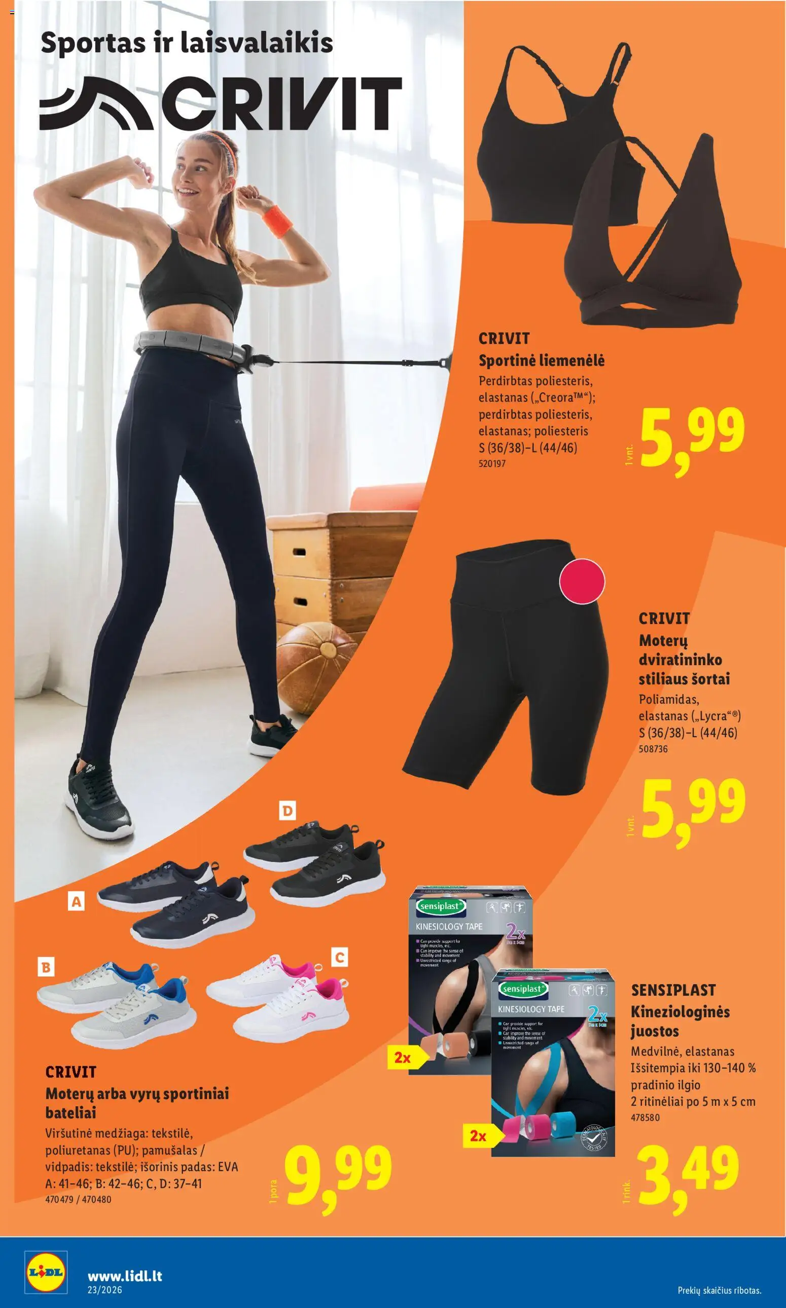 LIDL akcijos nuo 01.06.2026 | Puslapis: 10 | Prekių: Šortai, Liemenėlė