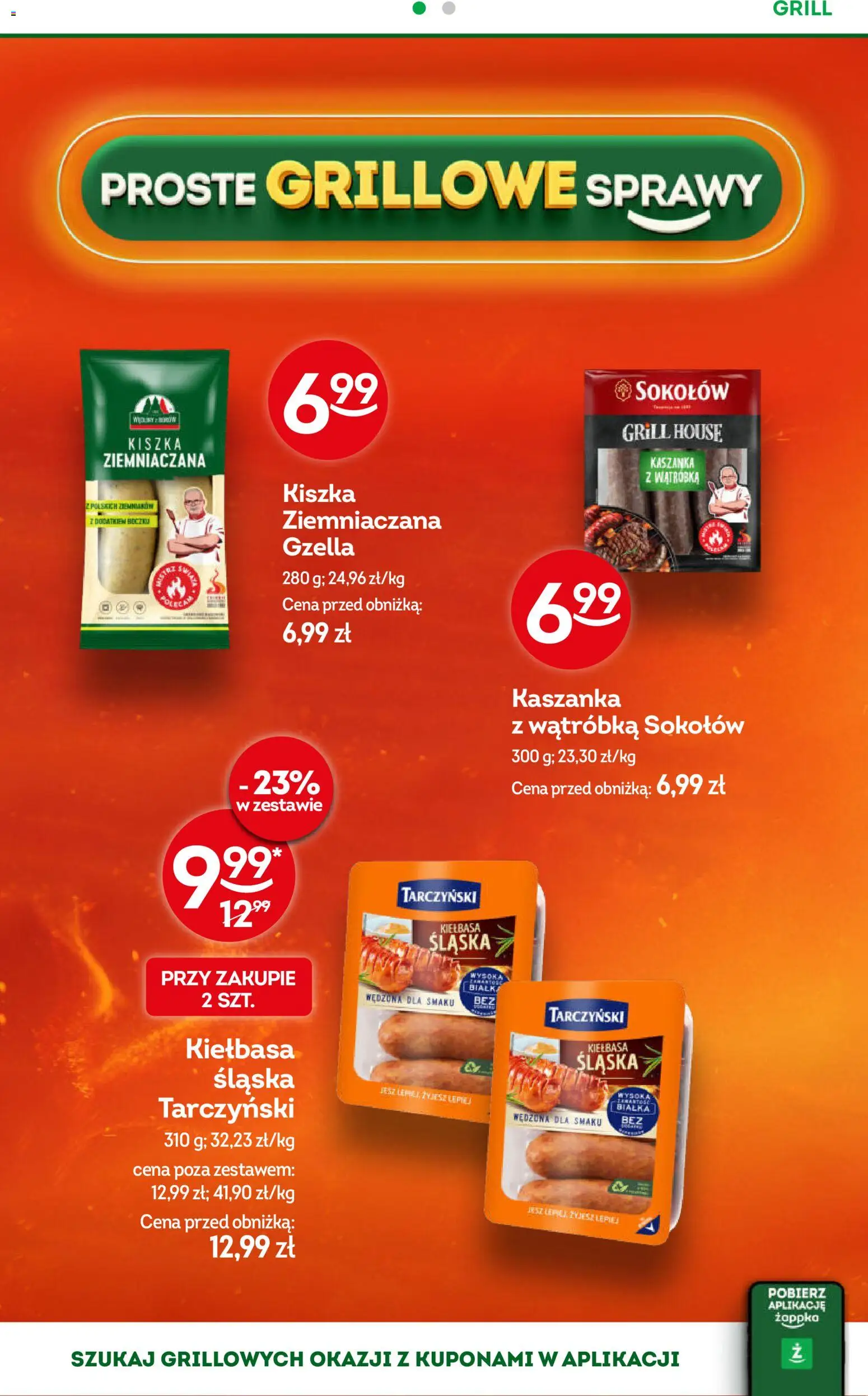 Żabka gazetka od 01.07.2026 | Strona: 18 | Produkty: Kiełbasa, Grill, Wątróbka, Kaszanka