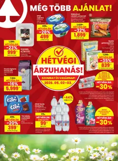 Spar akciós újság - amely érvényes a következő dátumtól: 30.04.2026 | Oldal: 20 | Termékek: Szemeteszsák, Öblítő, Csokoládé, Ásványvíz