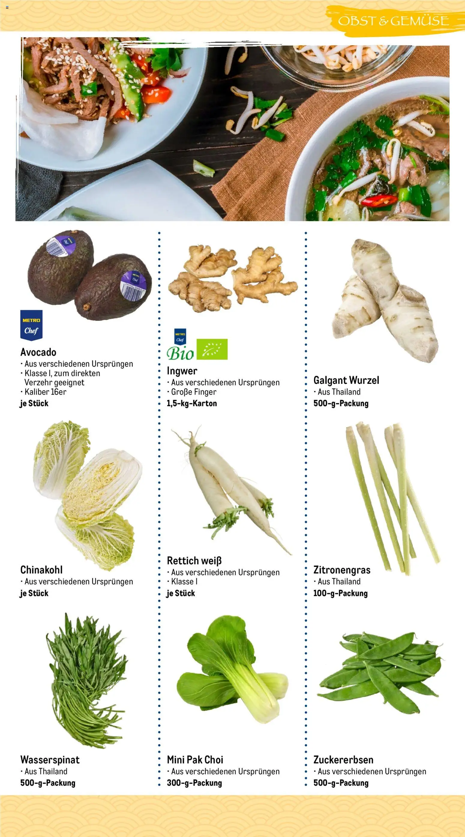 Metro Highlights Asiatische Gastronomie – gültig ab 01.01.2026 | Seite: 6 | Produkte: Zitronengras, Avocado, Gemüse, Obst