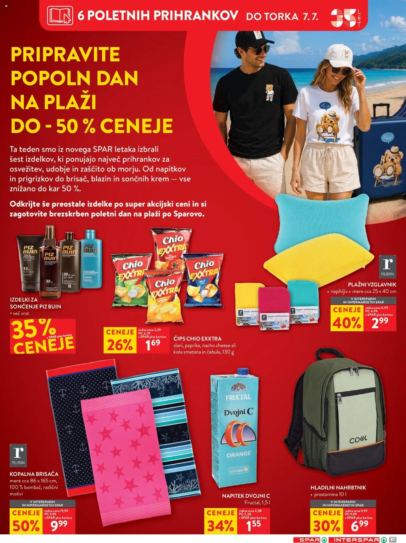 Novi Spar katalog ponudbe – veljaven od 17.06.2026 | Stran: 40 | Izdelki: Kopalna brisača, Vzglavnik, Kisla smetana, Cips