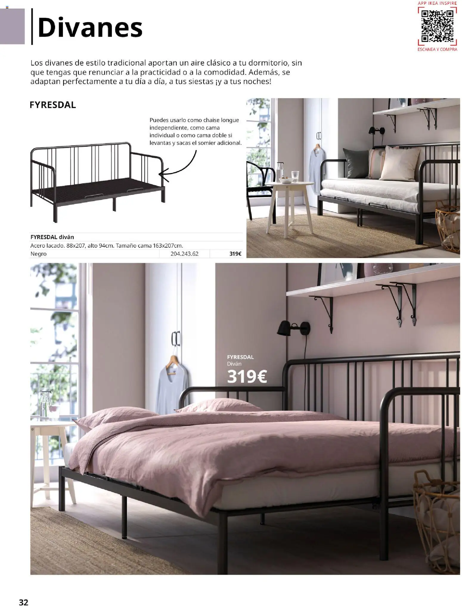 IKEA - Muebles para el dormitorio │ válido desde el 01/09/2026 | Página: 32 | Productos: Somier, Cama