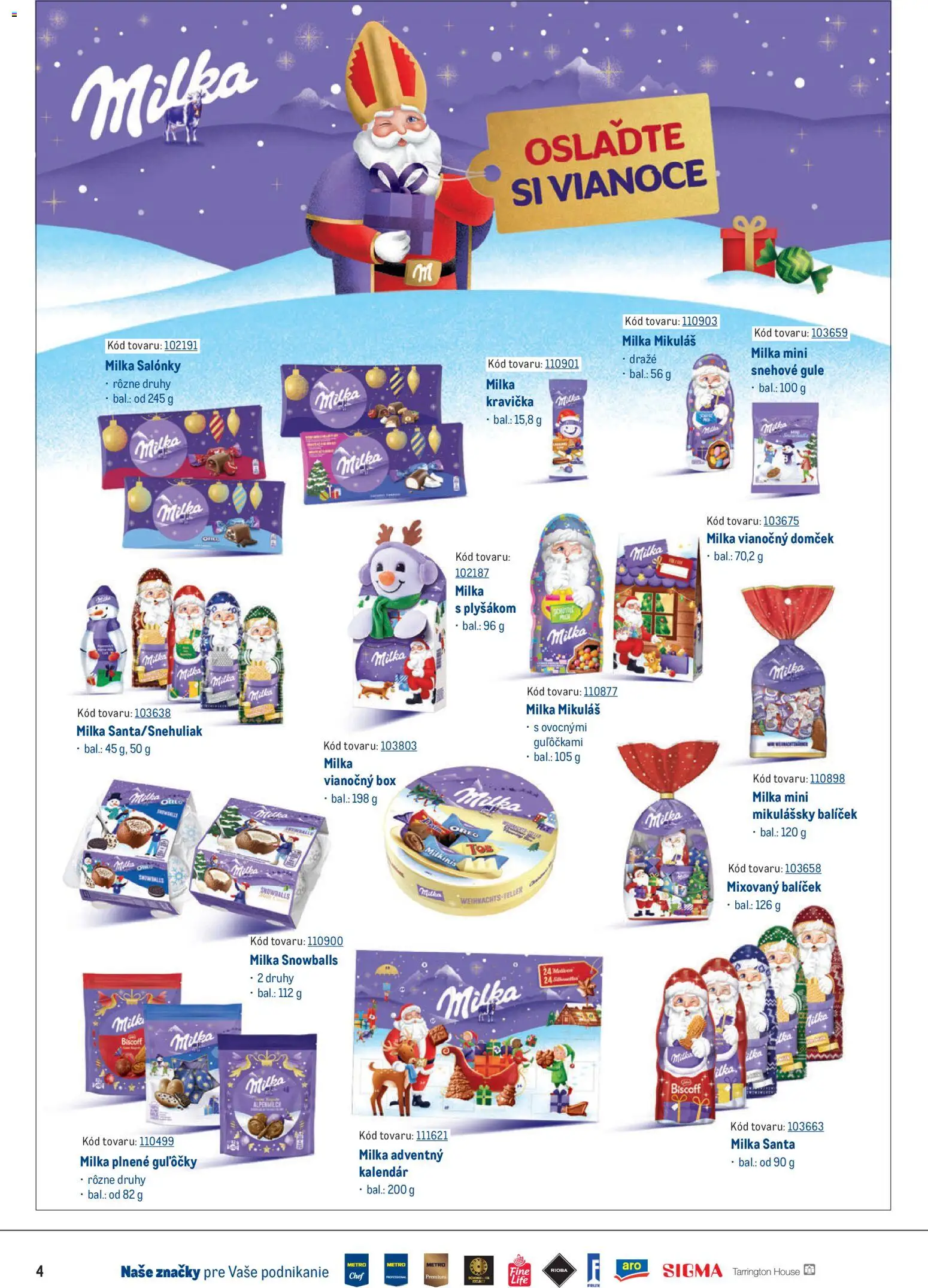 Nové Metro akcie – leták je platný od 07.10.2026 | Strana: 4 | Produkty: Oreo, Milka