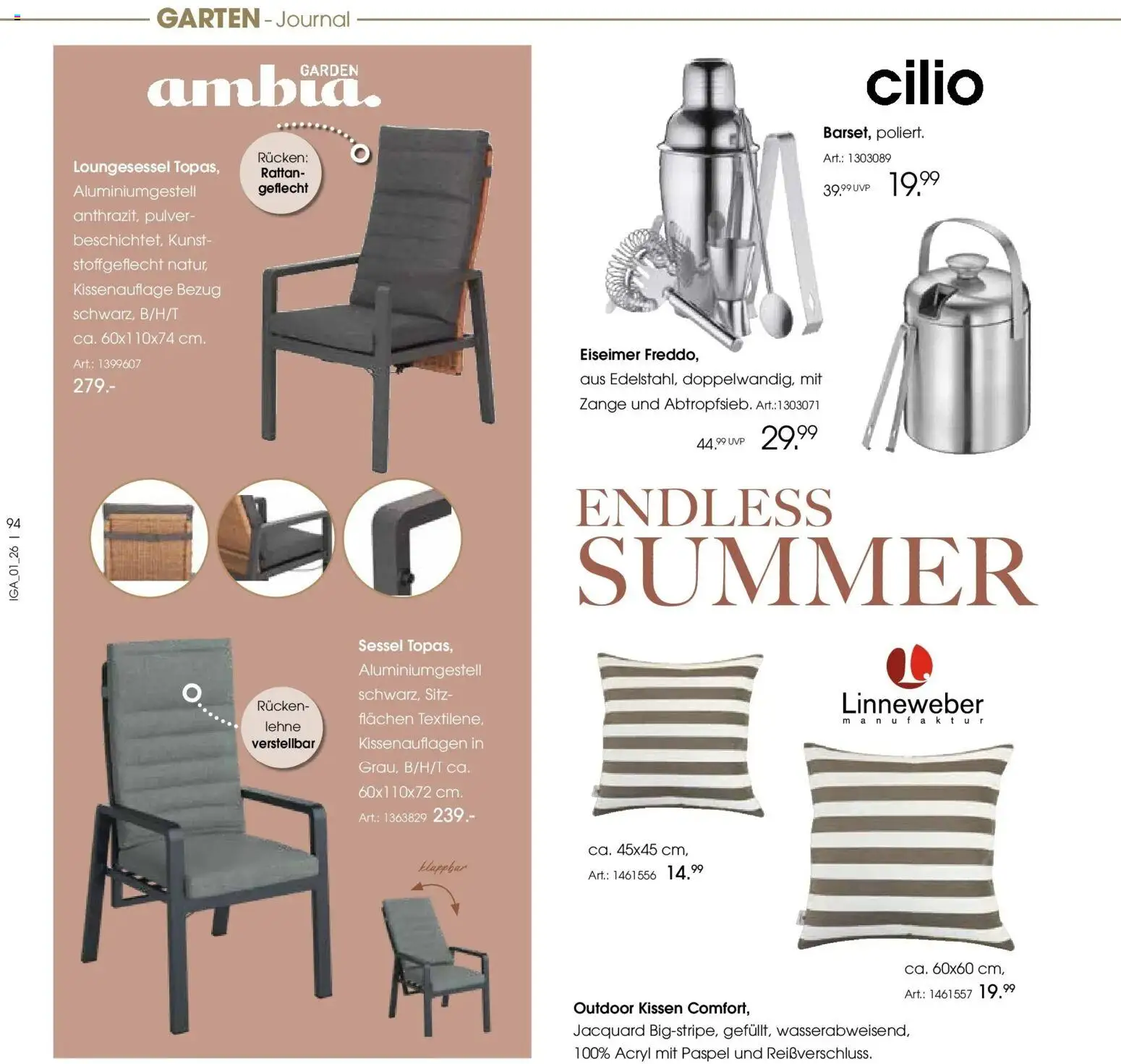 Zurbrüggen Garten Unna – gültig ab 19.03.2025 | Seite: 94 | Produkte: Kissen, Sessel