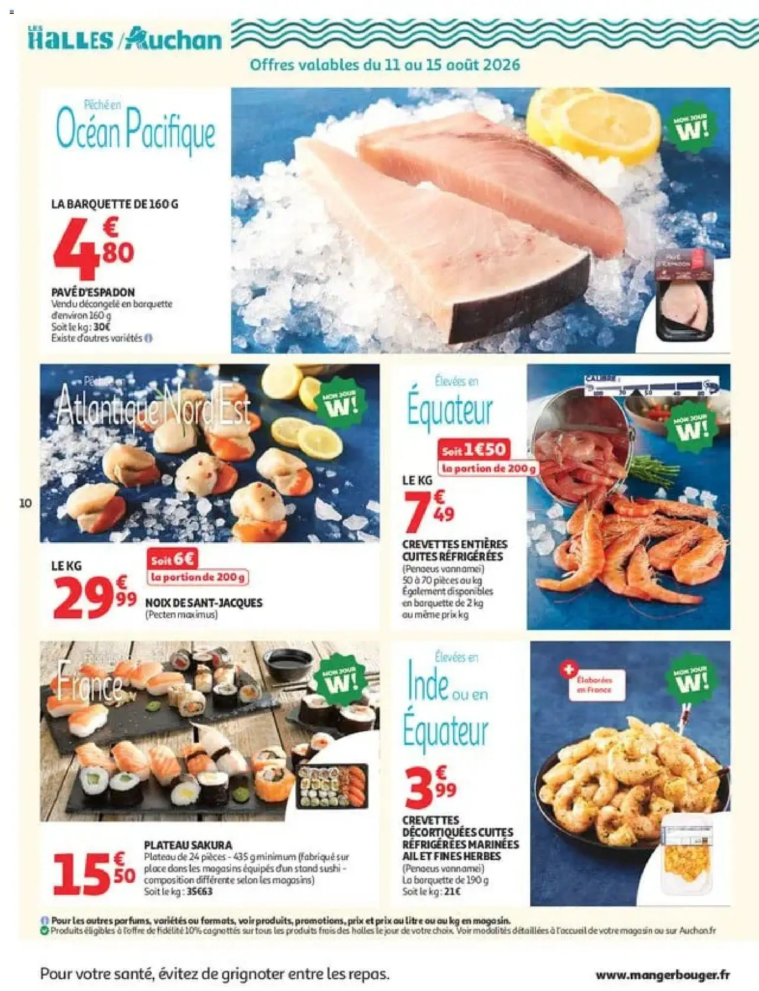 {H1} | Page: 10 | Produits: Plateau, Steak, Ail, Crevettes décortiquées