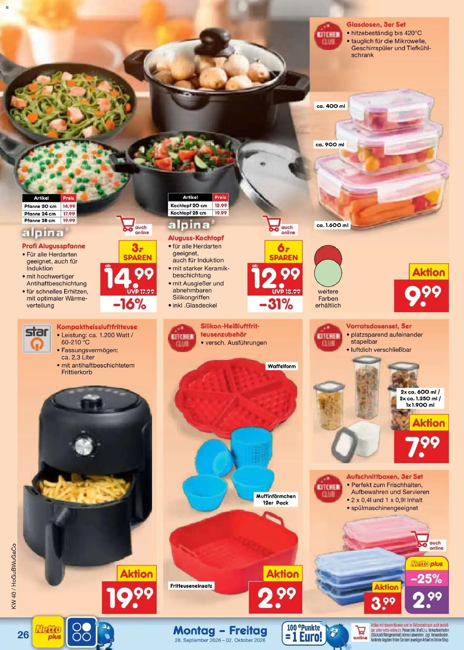 Netto Marken-Discount Prospekt Machern – gültig ab 28.09.2026 | Seite: 38 | Produkte: Geschirrspüler, Schrank