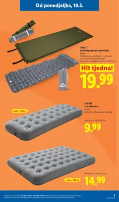 CRIVIT Zračni madrac, Komad, gornji sloj od baršunastog materijala, dimenzije: cca 183x76x21 cm - Pregled kataloga iz trgovine Lidl, vrijedi od 18.05.2026 | Stranica: 5