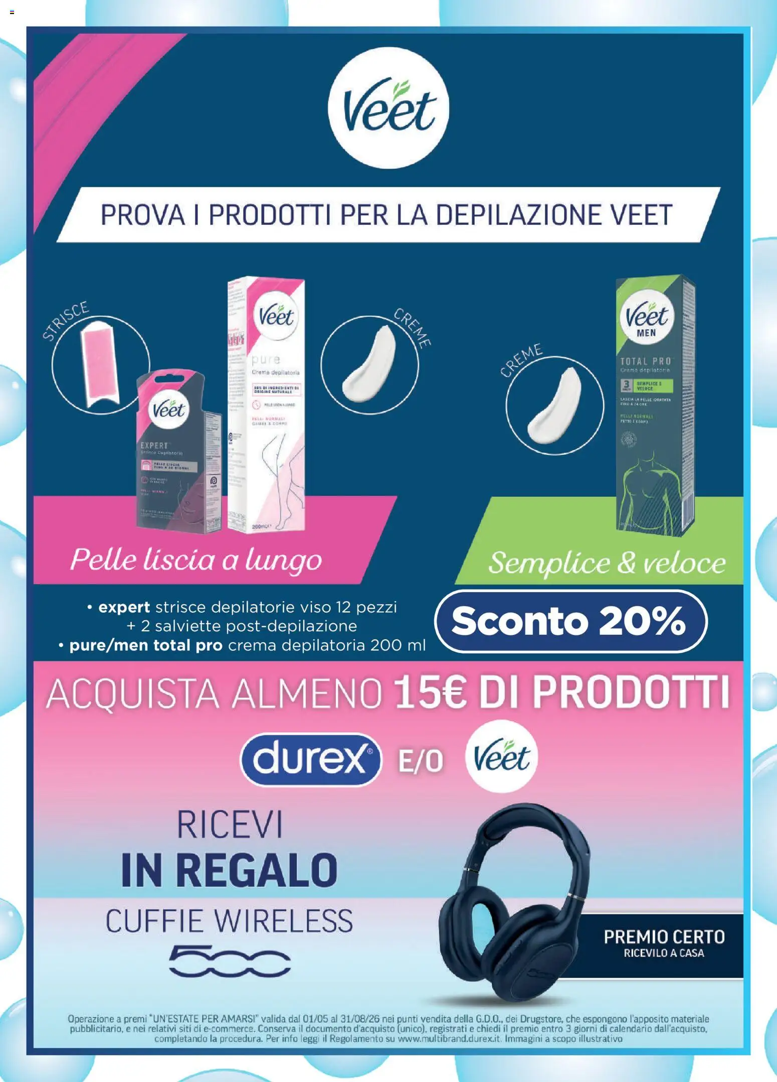 Volantino Acqua e Sapone del 19/07/2026 | Pagina: 13 | Prodotti: Crema, Crema depilatoria, Cuffie