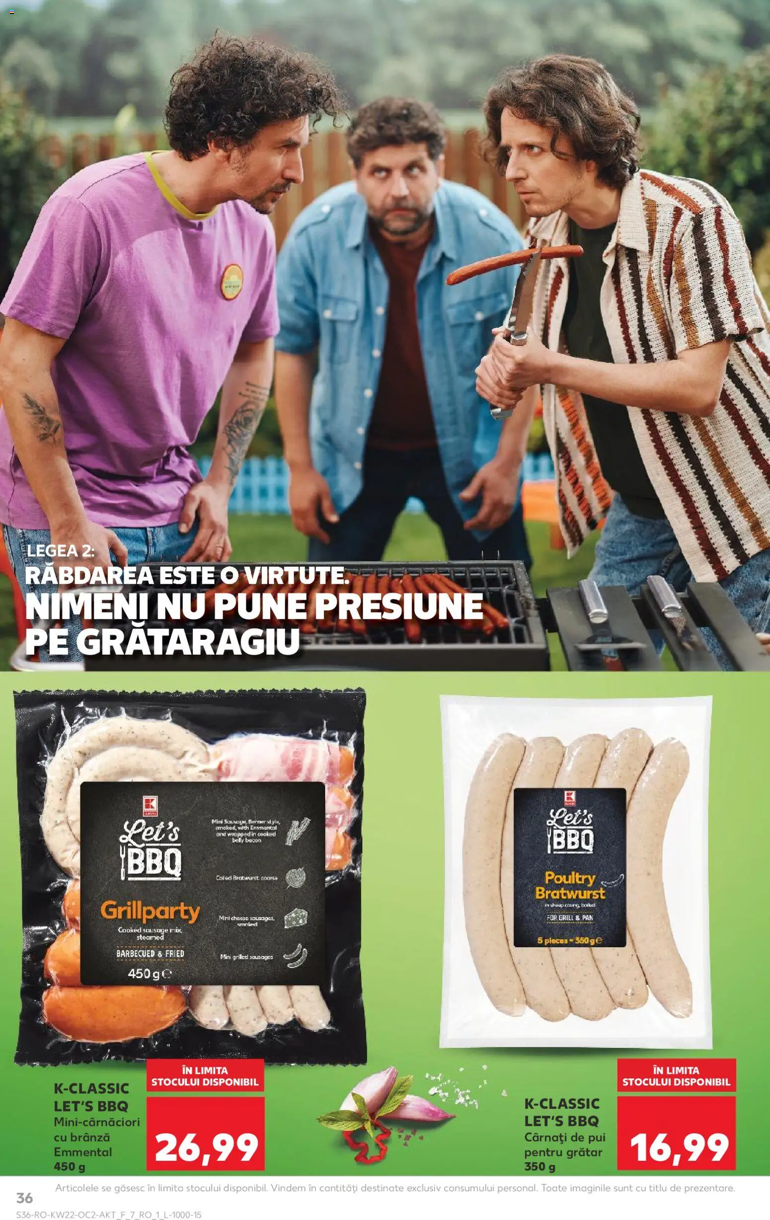 Noul catalog Kaufland – valabil de la 27.05.2026 | Pagină: 36 | Produse: Grill, Grătar, Bacon, Cârnați