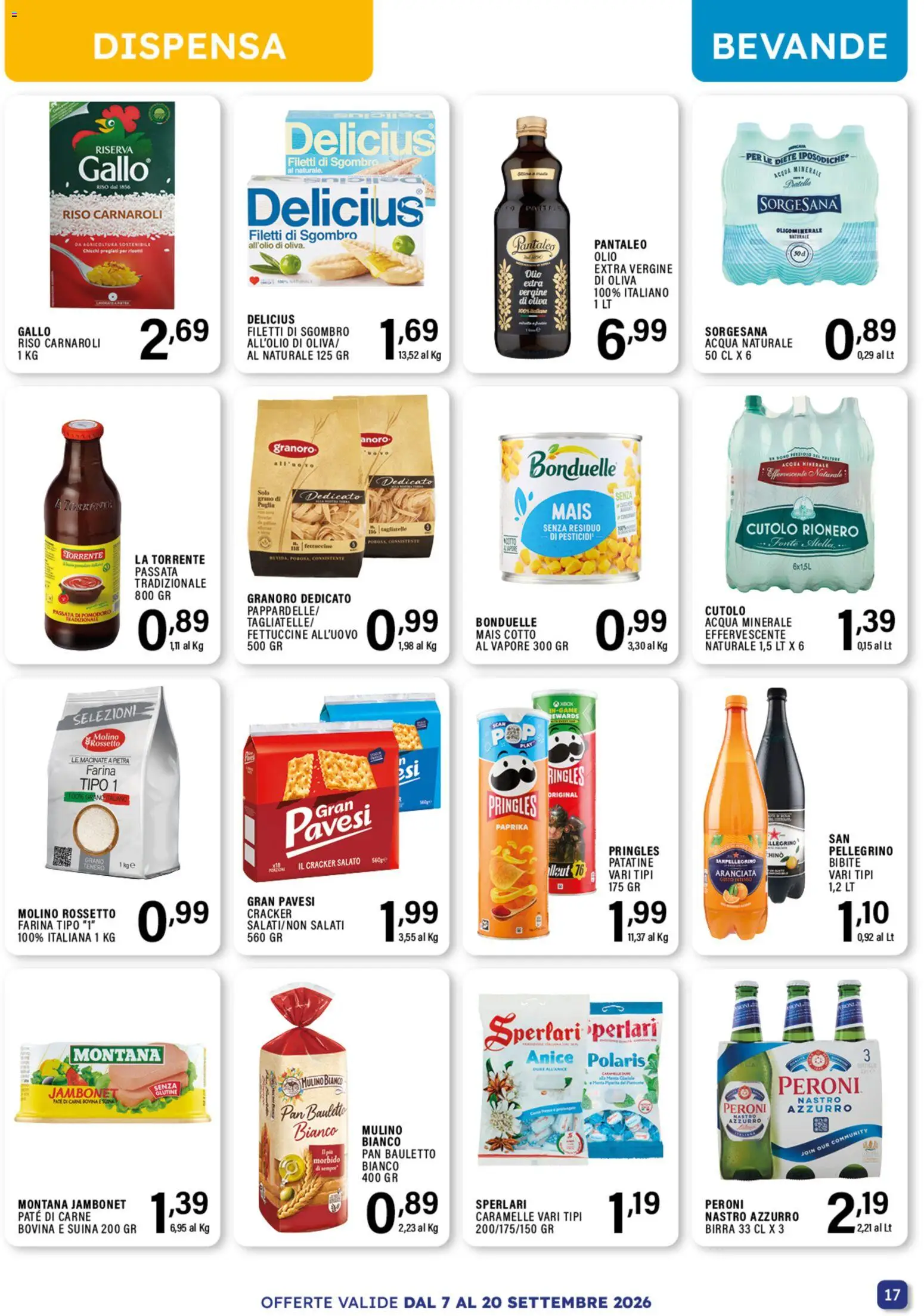 Volantino GECOP del 07/09/2026 | Pagina: 17 | Prodotti: Farina, Acqua naturale, Bibite, Menta