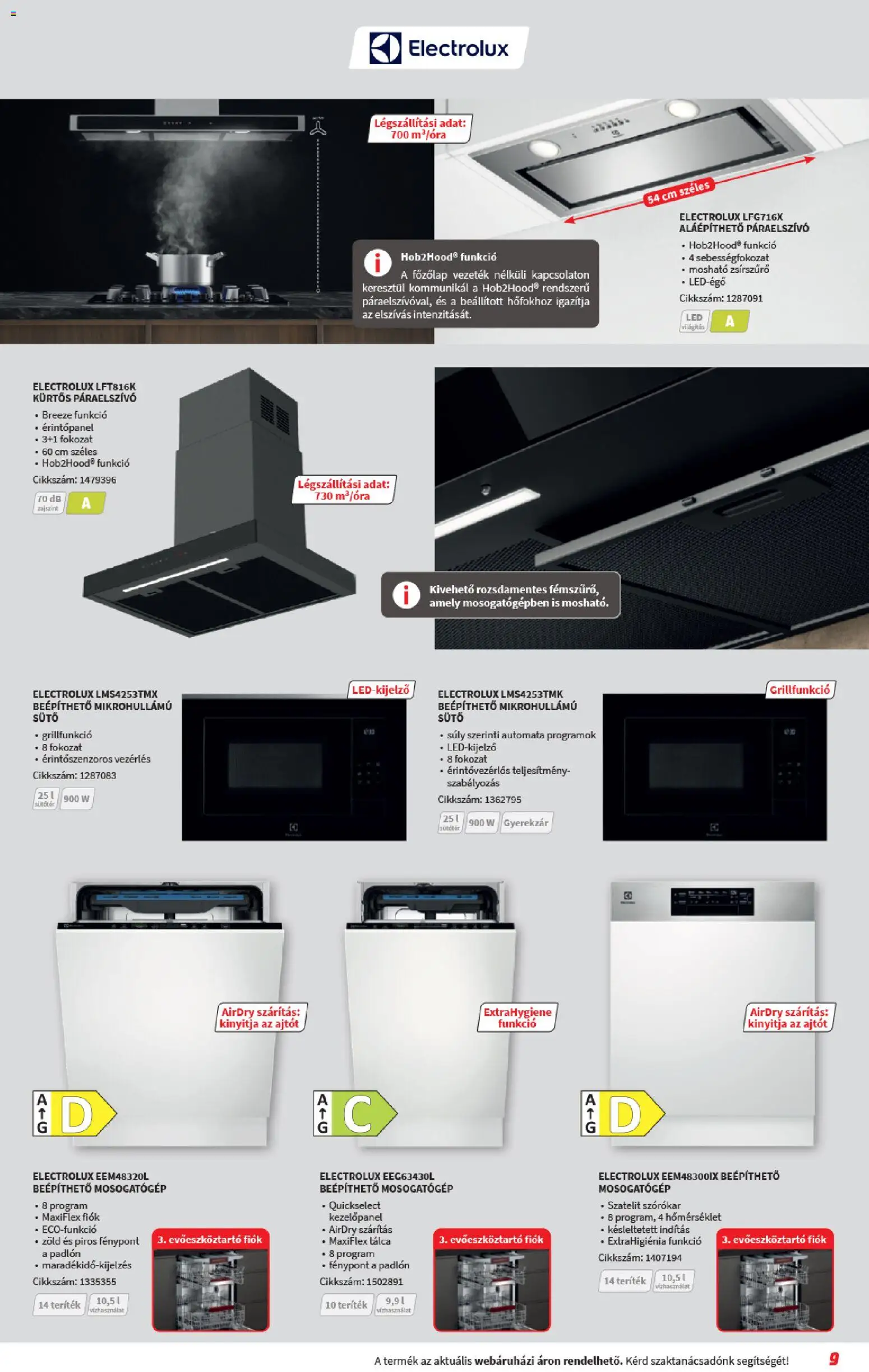 Media Markt akciós ujság - amely érvényes a következő dátumtól: 06.05.2026 | Oldal: 9 | Termékek: Páraelszívó, Sütő, Főzőlap, Mosogatógép