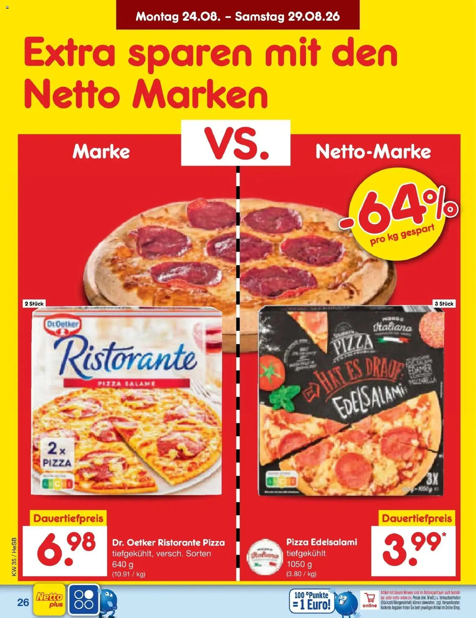 Netto Marken-Discount Prospekt Hamburg (ab 24.08.2026) » Angebote | Seite: 38 | Produkte: Ristorante, Pizza