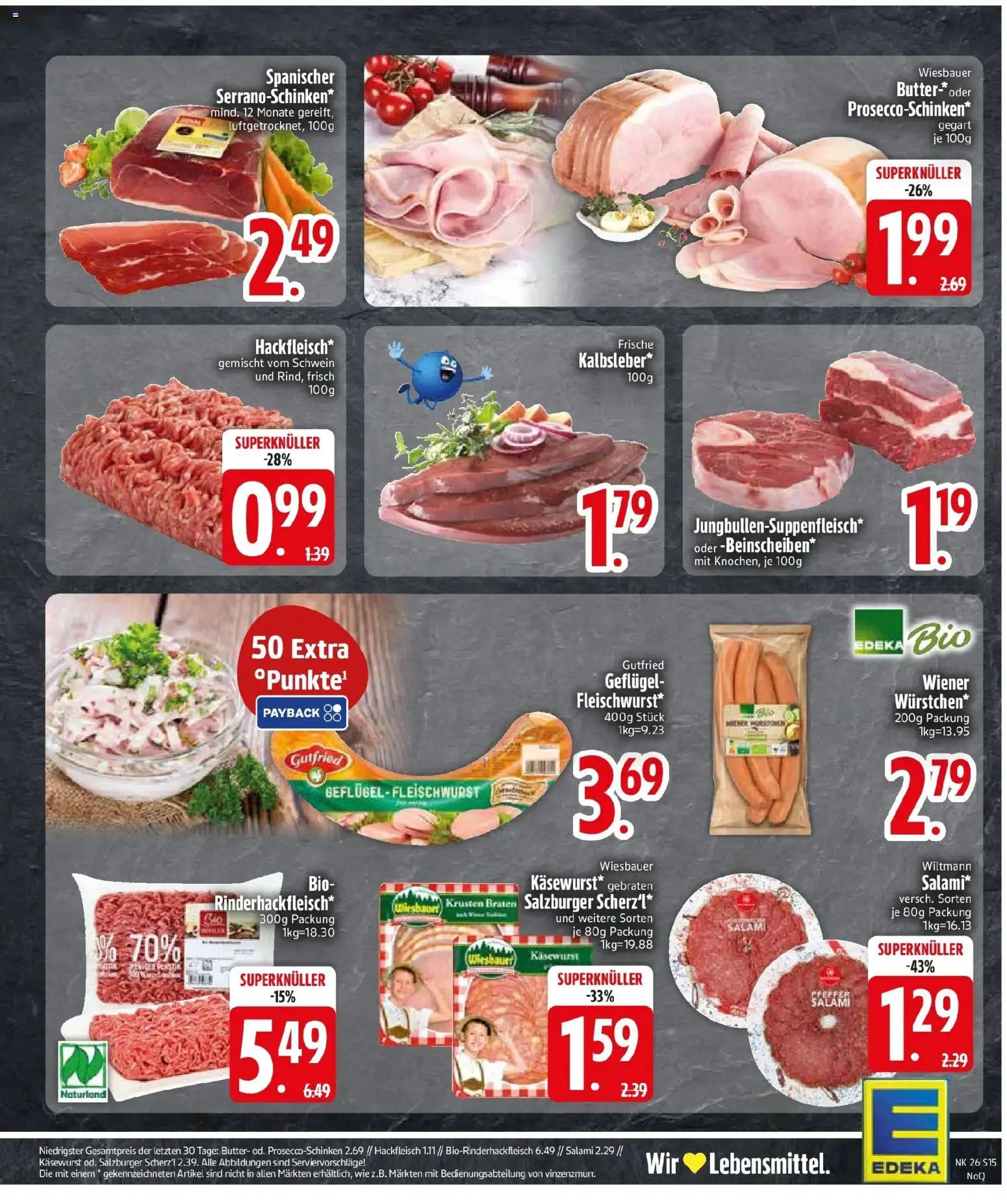Edeka prospekt Hauzenberg – gültig ab 21.06.2026 | Seite: 19 | Produkte: Butter, Salami, Hackfleisch
