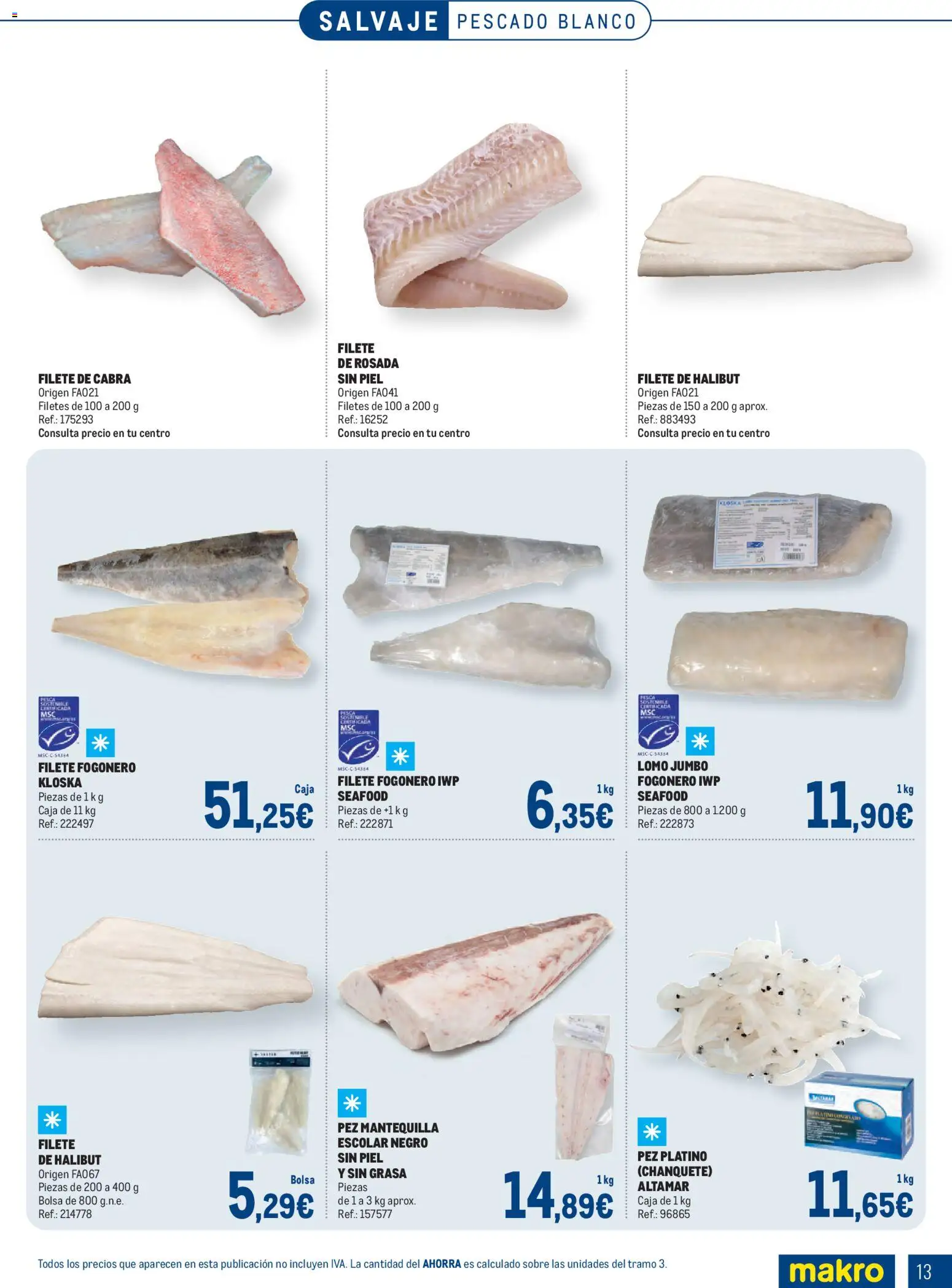 Makro Pescados │ válido desde el 06/07/2026 | Página: 13 | Productos: Pescado, Bolsa, Συσκευή ροής, Caja