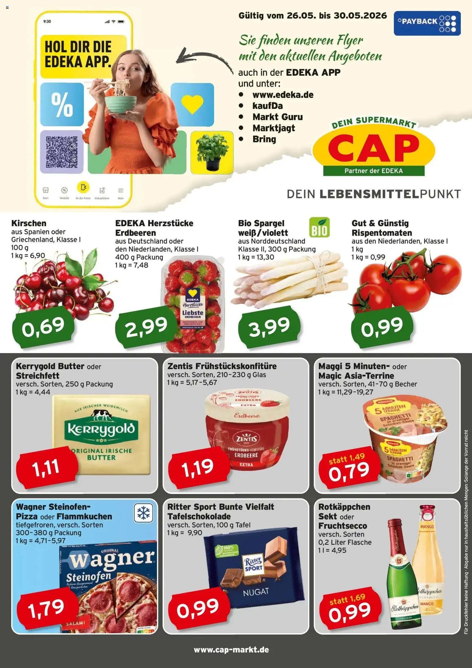 CAP Markt Prospekt Rostock – gültig ab 26.05.2026 | Seite: 1 | Produkte: Rotkappchen sekt, Sekt, Mango, Salami