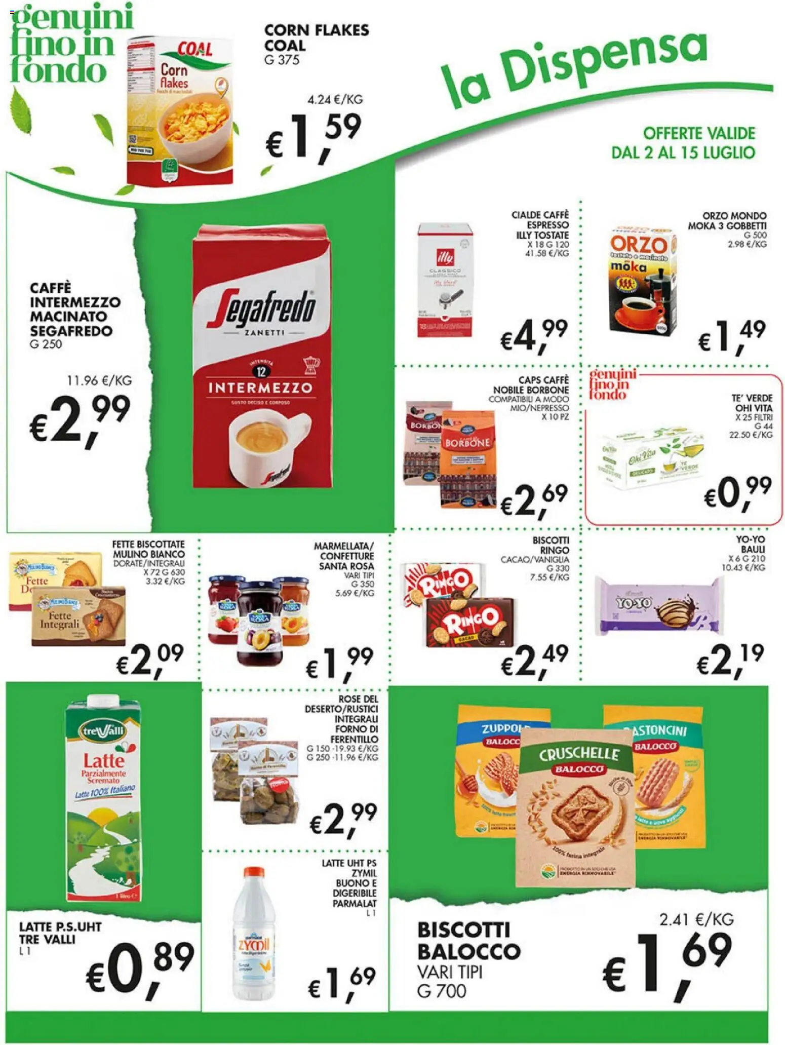 Volantino Coal del 02/07/2026 | Pagina: 10 | Prodotti: Biscotti, Latte, Fette biscottate, Macinato