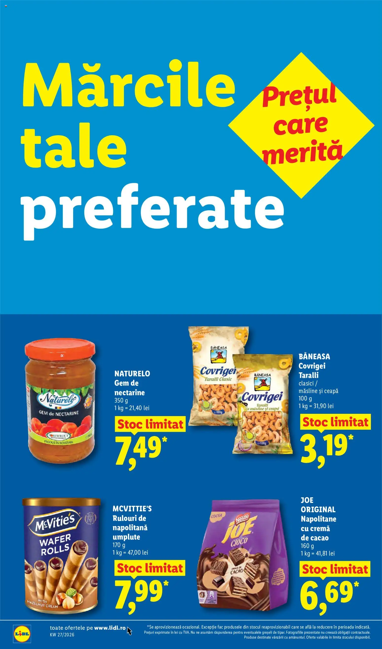 Noul catalog Lidl – valabil de la 29.06.2026 | Pagină: 18 | Produse: Măsline, Napolitane, Cacao, Ceapă