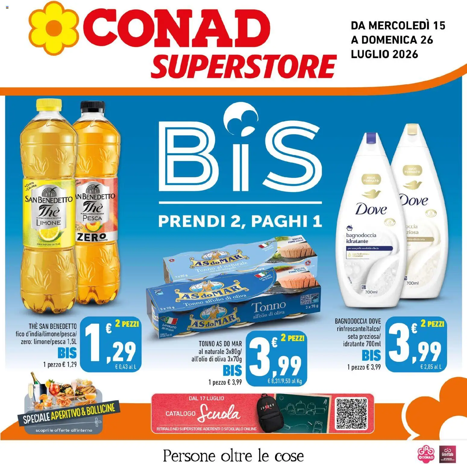 Volantino Conad del 15/07/2026 | Pagina: 1 | Prodotti: Limone, Tonno, Tonno al naturale, Aperitivo