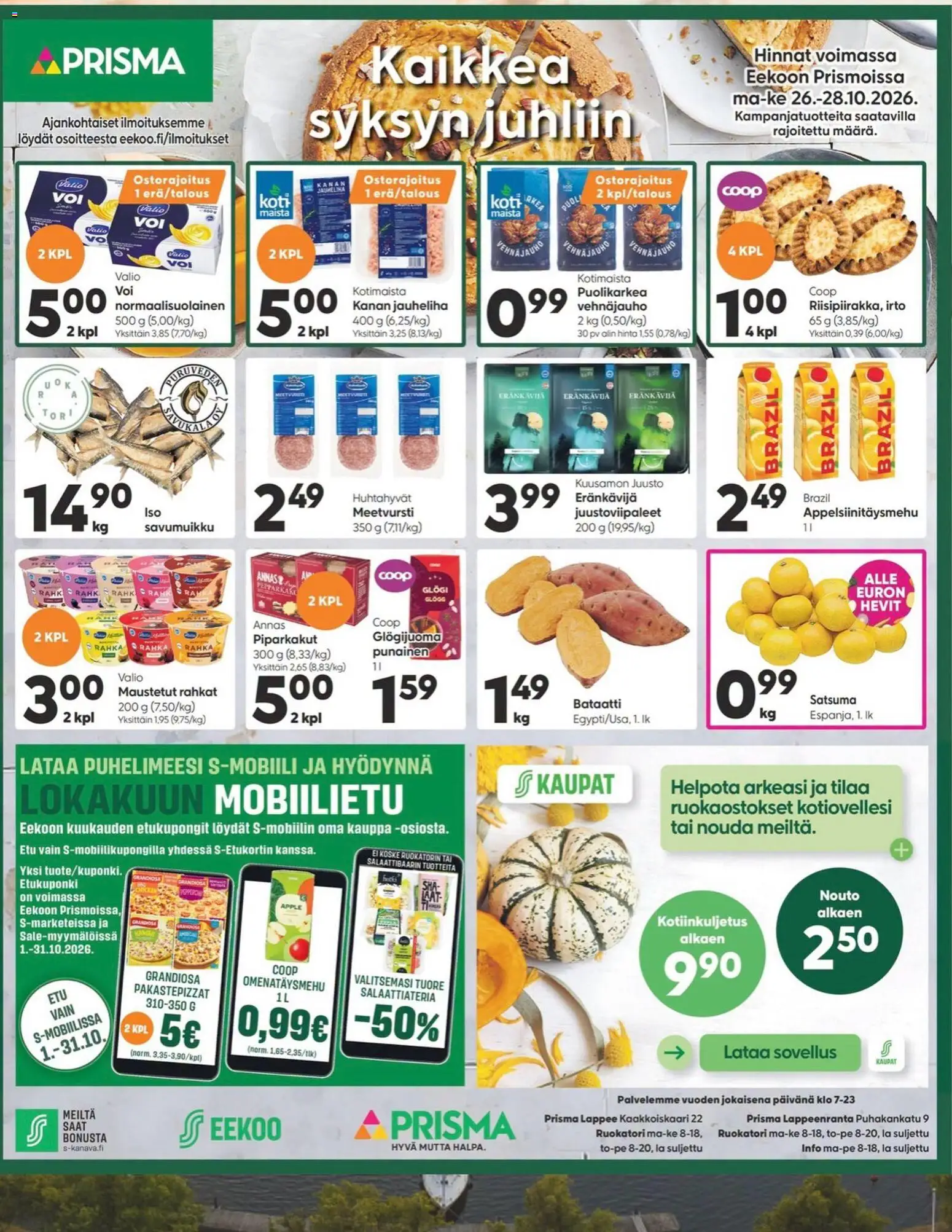 Prisma tarjoukset – voimassa 26/10/2026 alkaen | Sivu: 1