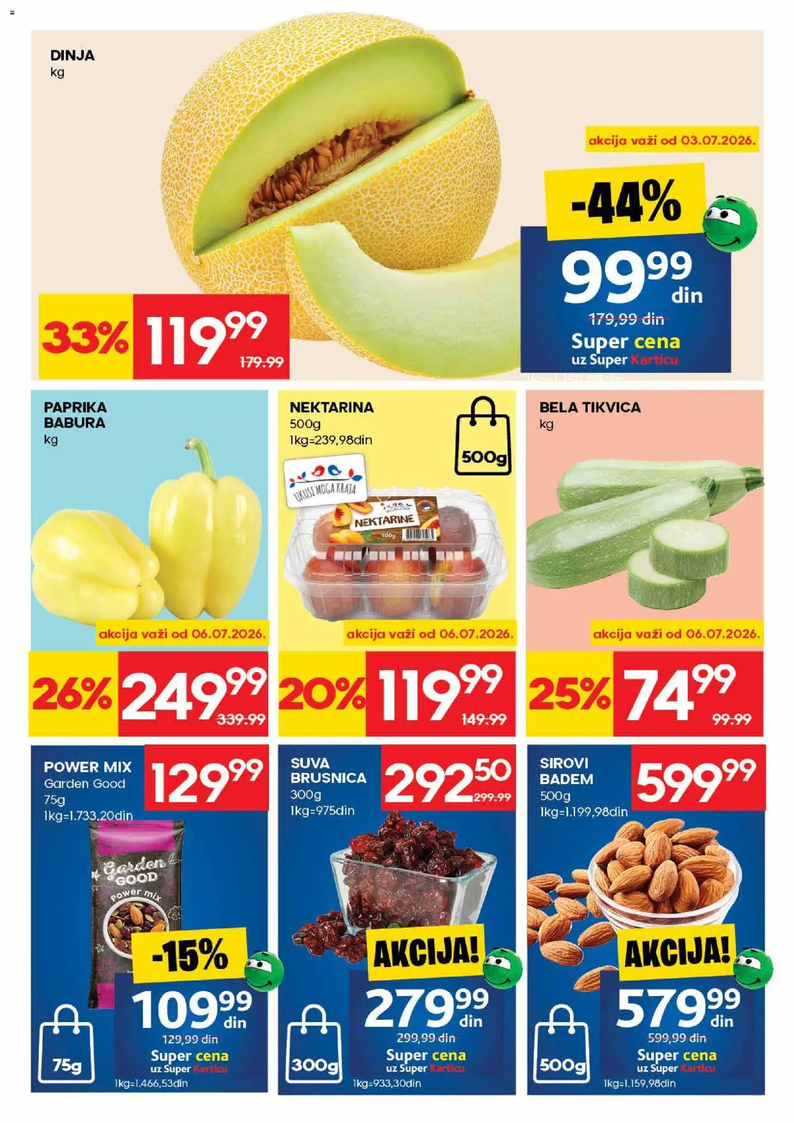 Roda katalog - važi od 02.07.2026 | Strana: 3 | Proizvode: Badem, Paprika, Tikvica