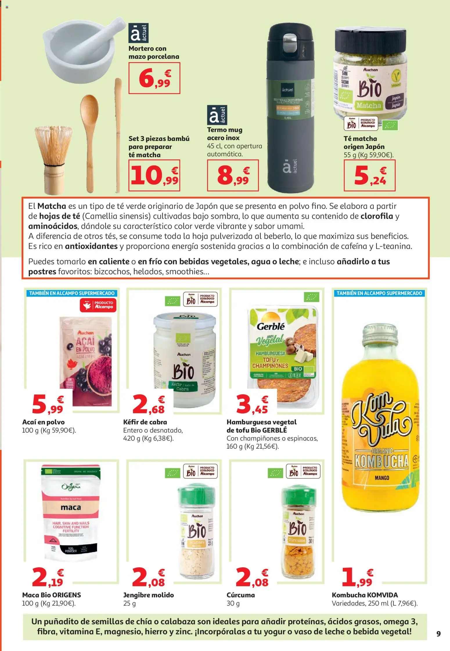 Alcampo HG Unico │ válido desde el 05.05.2026 | Página: 9 | Productos: Polvo, Yogur, Ρούτερ, Σοκολατούχο γάλα