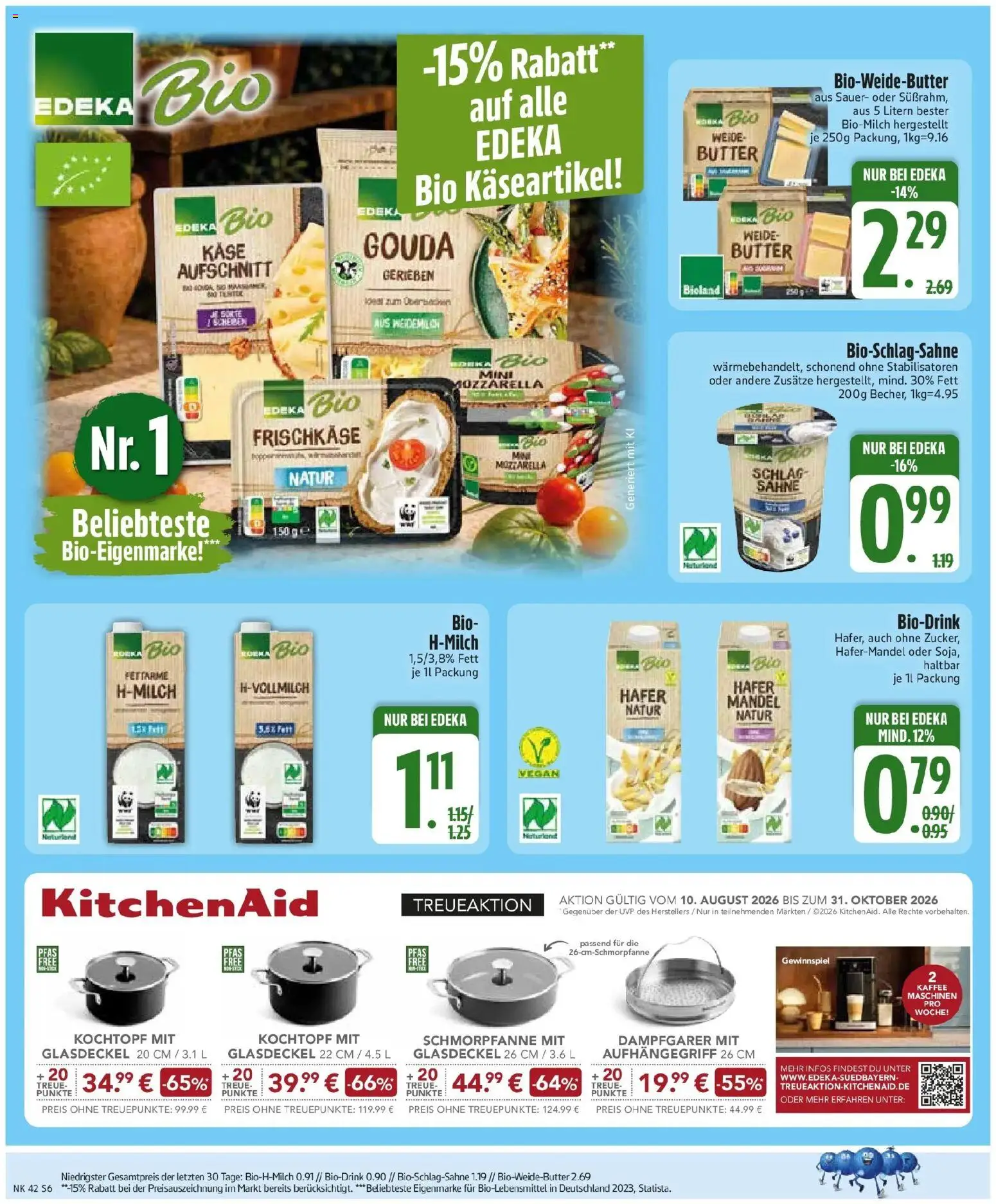 Edeka Prospekt München (ab 12.10.2026) » Angebote Online | Seite: 8 | Produkte: Butter, Kaffee, Mozzarella, Gouda